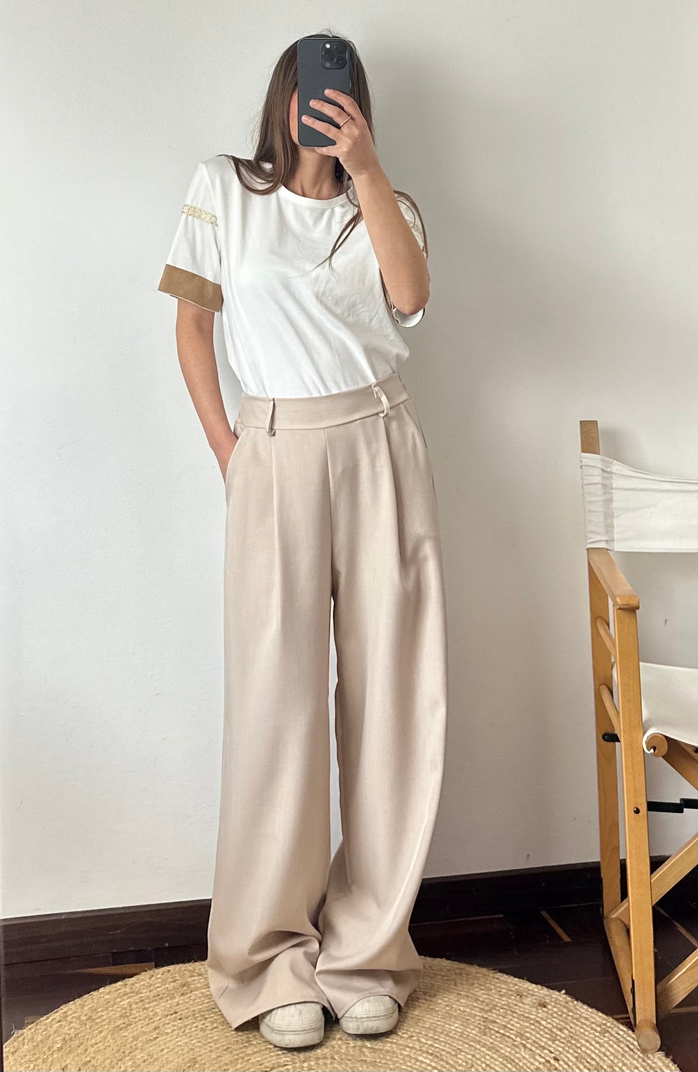 COORDINATO SMANICATO DOPPIOPETTO BEIGE