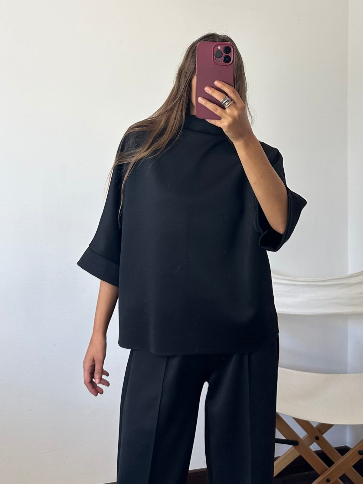 COORDINATO LUPETTO NERO