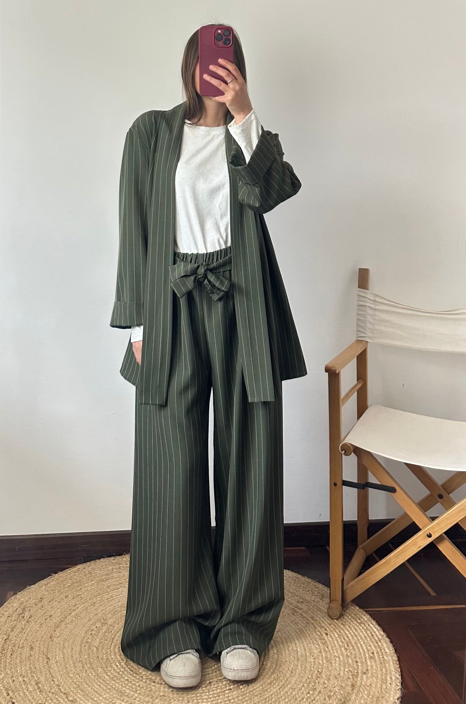 COORDINATO KIMONO GESSATO VERDE