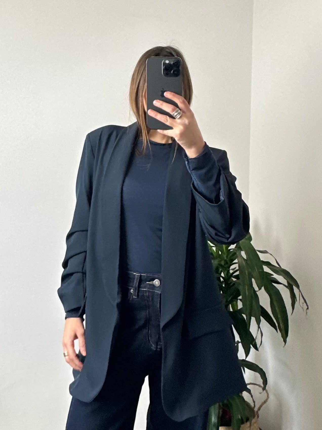 MAGLIA misto CASHMERE GIROCOLLO BLU NOTTE