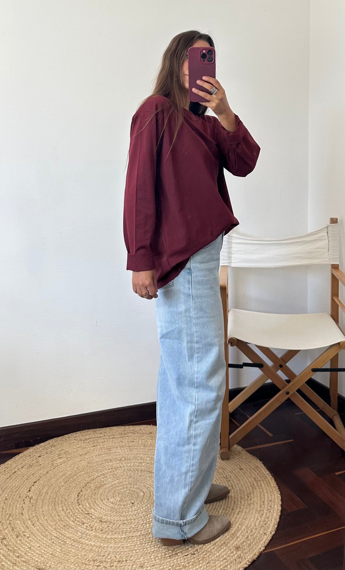 MAGLIA in COTONE BORDEAUX
