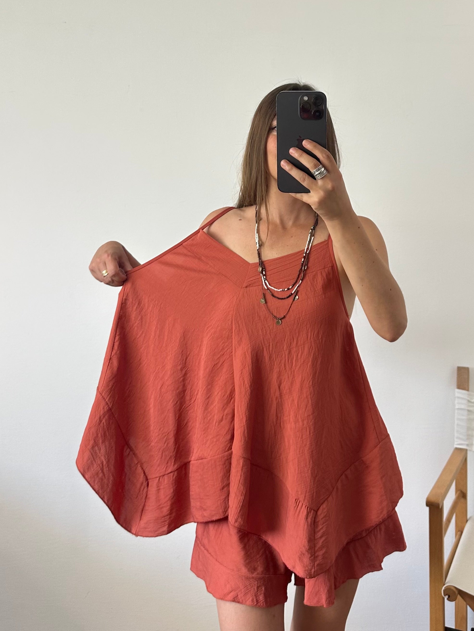 COORDINATO SHORTS terracotta