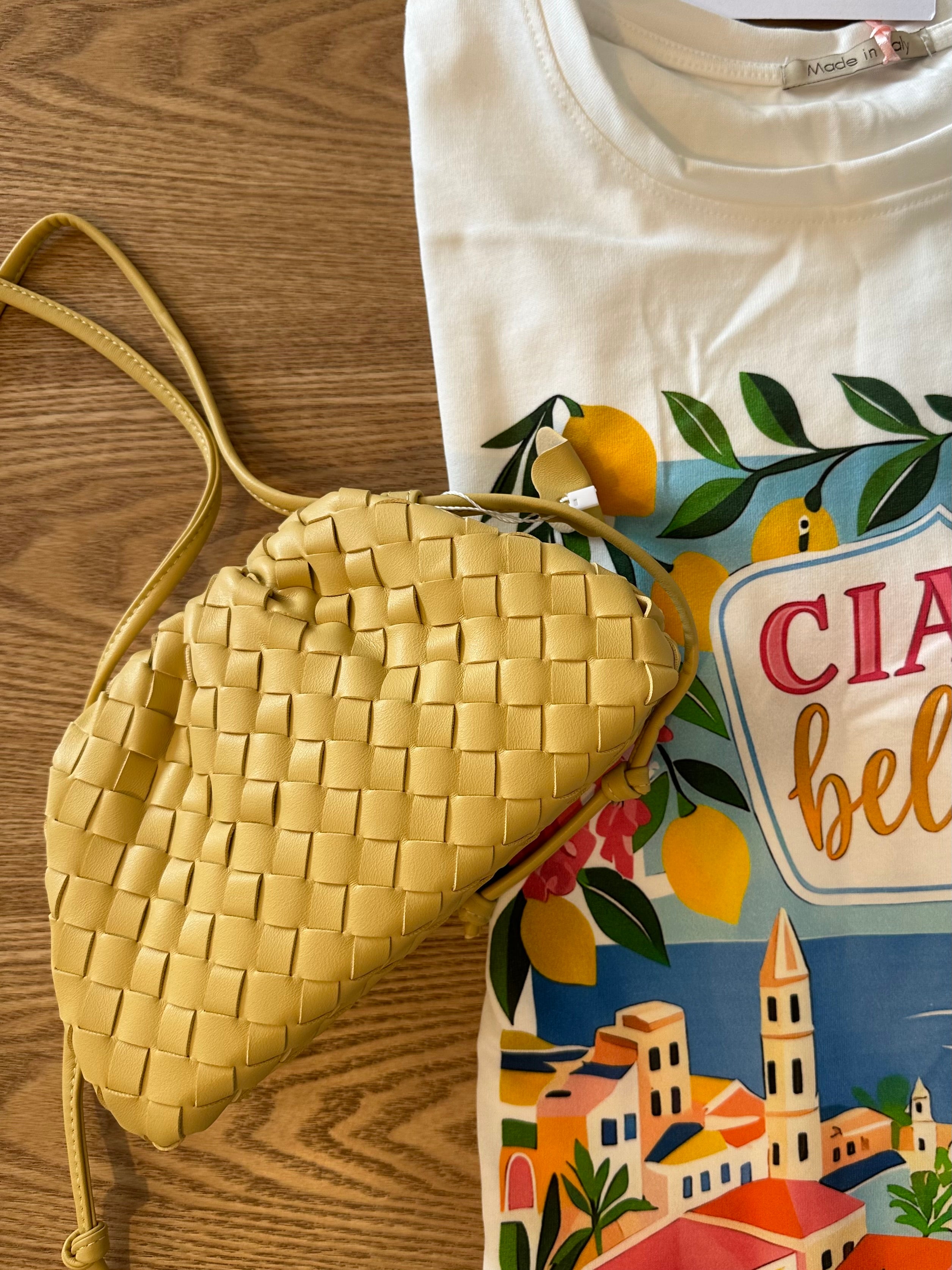 BORSA MINI POUCH ISIDORA GIALLA