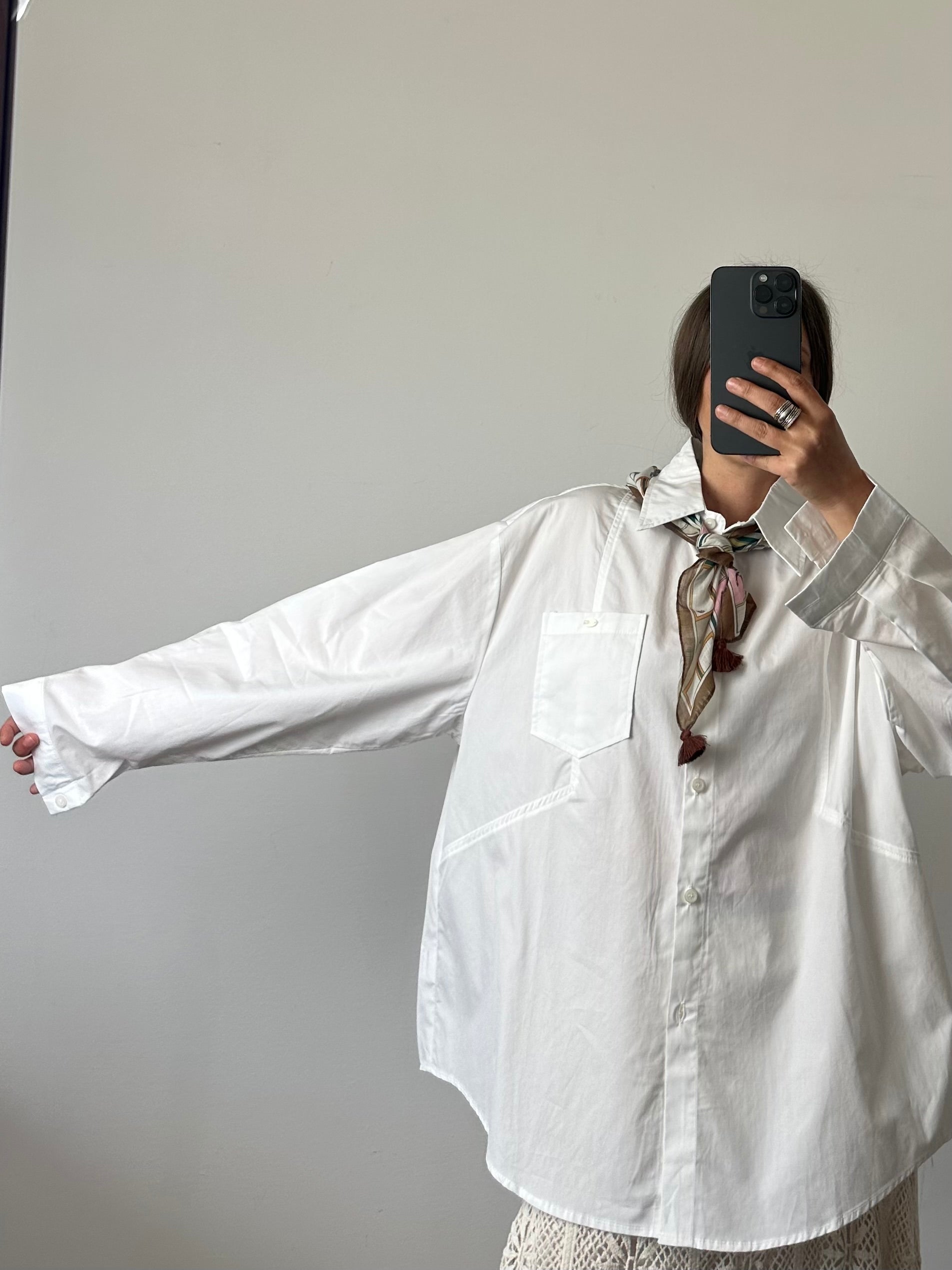 CAMICIA con Foluard in COTONE
