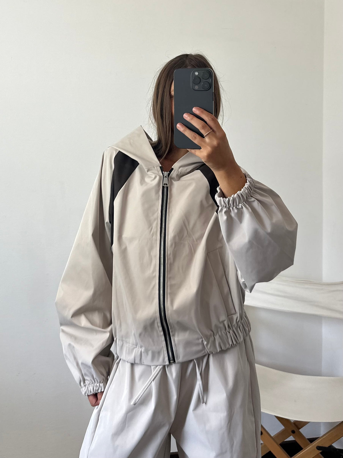 PANTALONE PARACHUTE FANGO