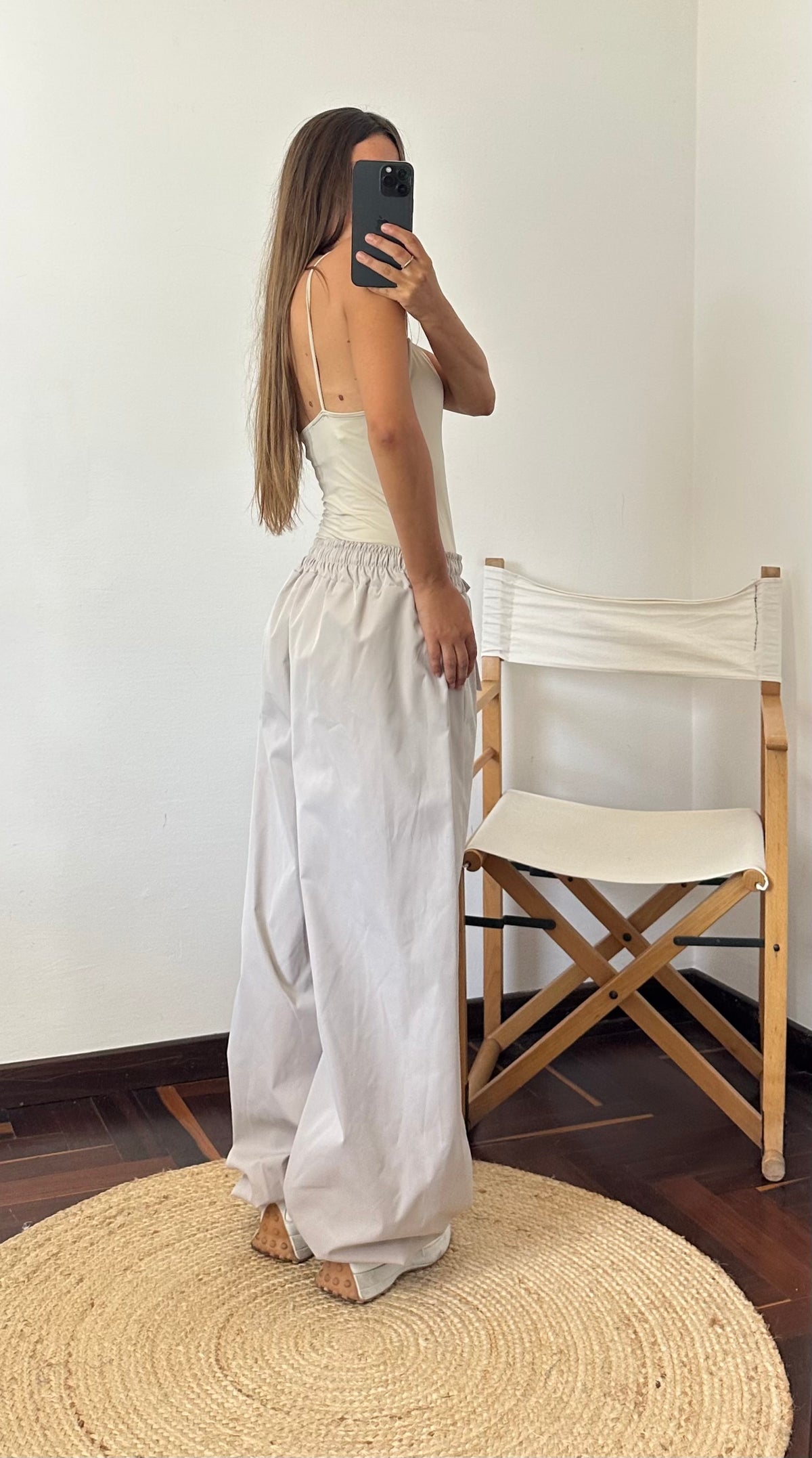 PANTALONE PARACHUTE FANGO
