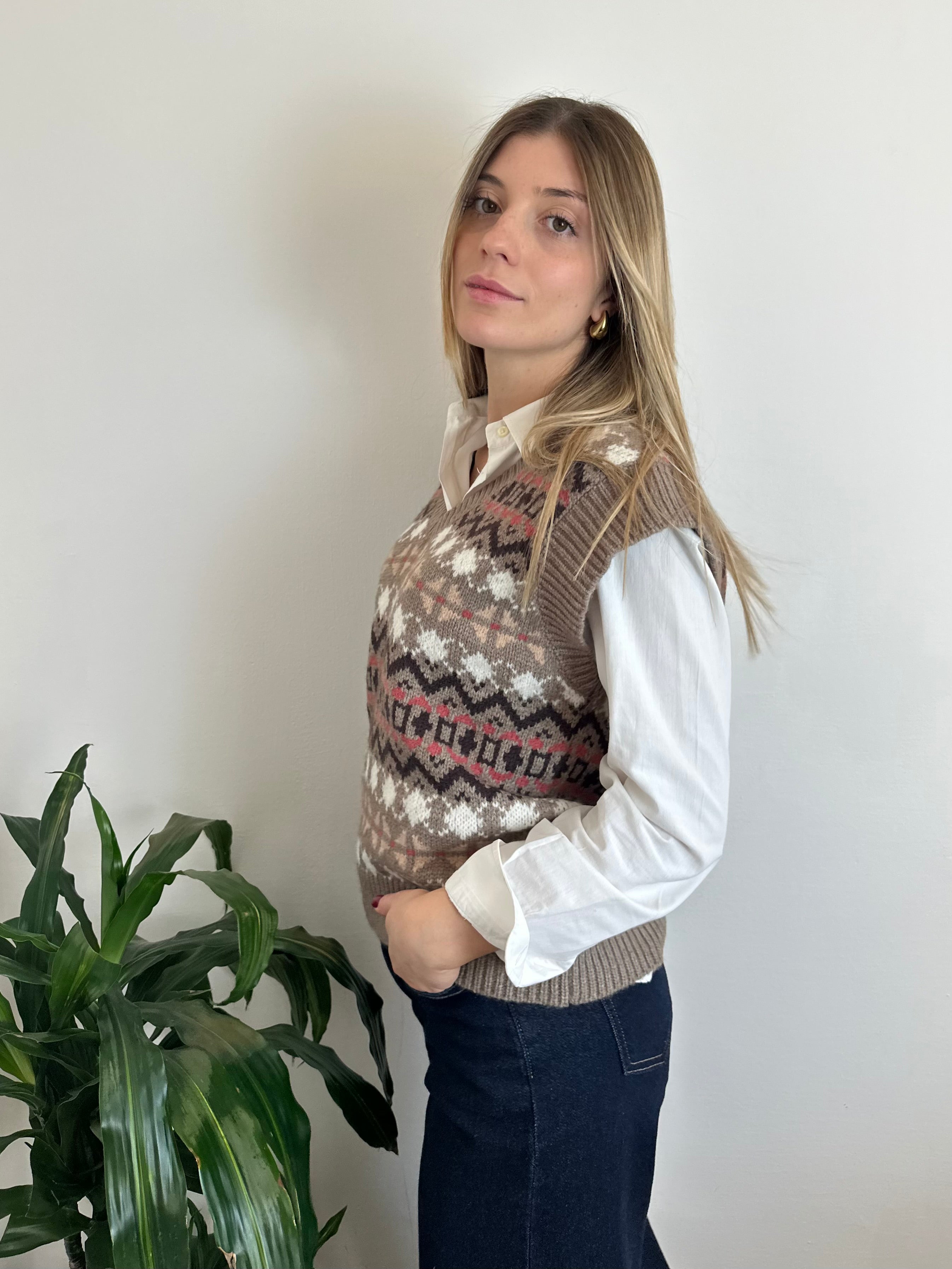 GILET GRECHE FANGO