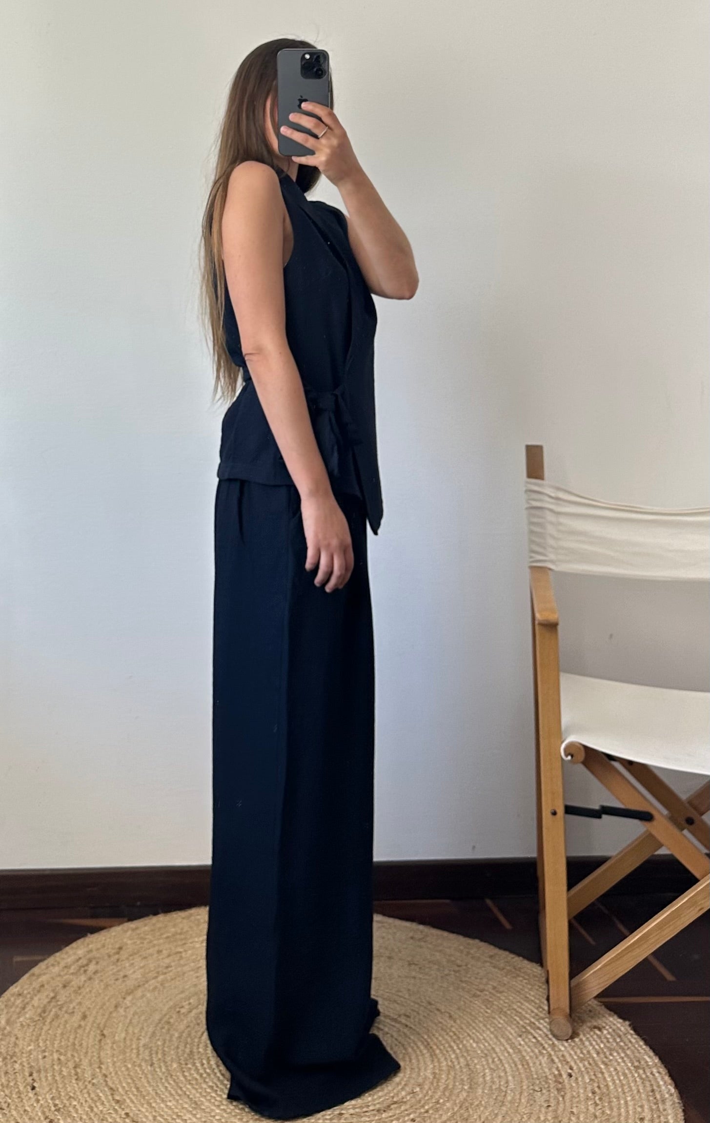 COORDINATO SMANICATO a incrocio BLU