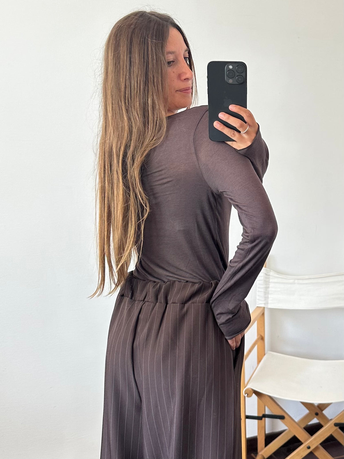 COORDINATO GESSATO con PINCE CIOCCOLATO