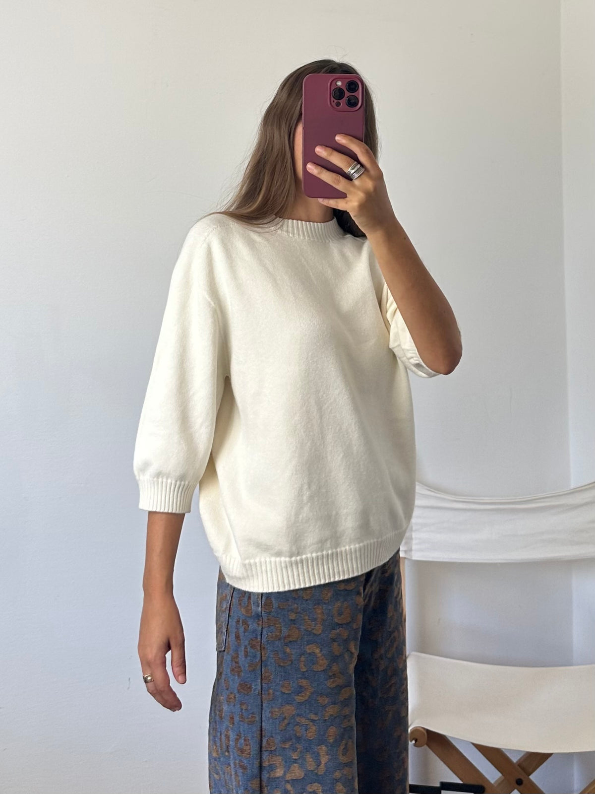 PULLOVER in morbida viscosa BURRO