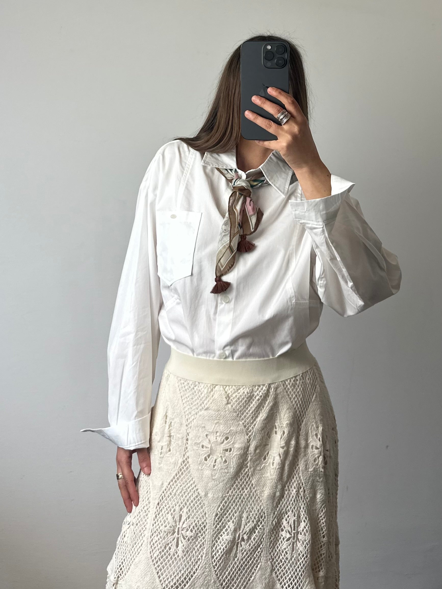 CAMICIA con Foluard in COTONE