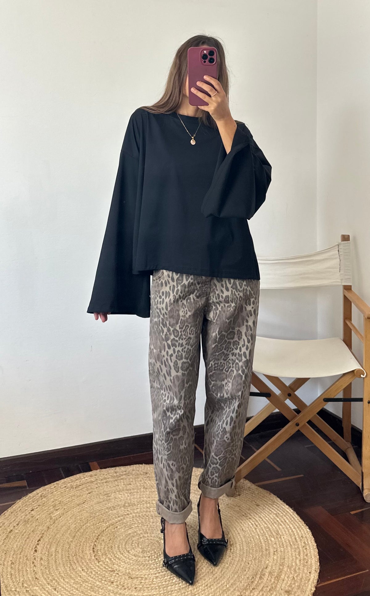 MAGLIA COTONE manica larga NERO