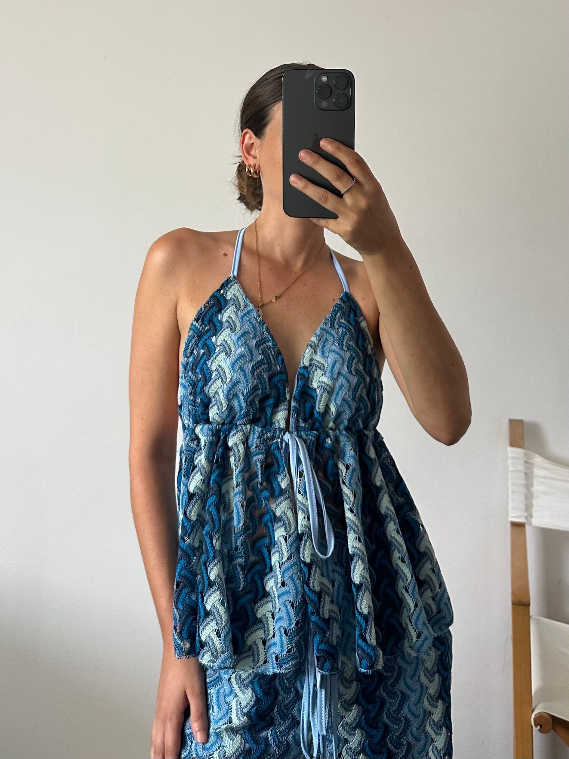 Top summer azzurro