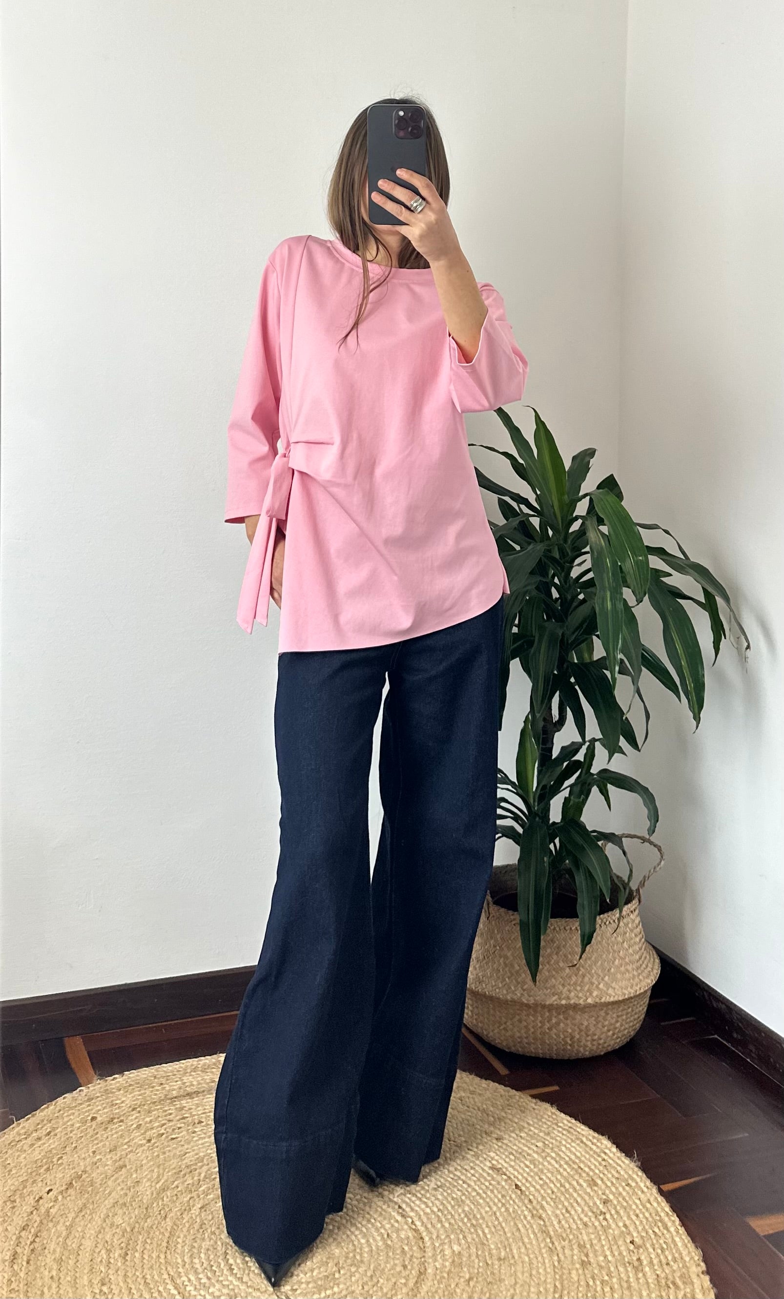 MAGLIA FIOCCO PUNTO MILANO ROSA