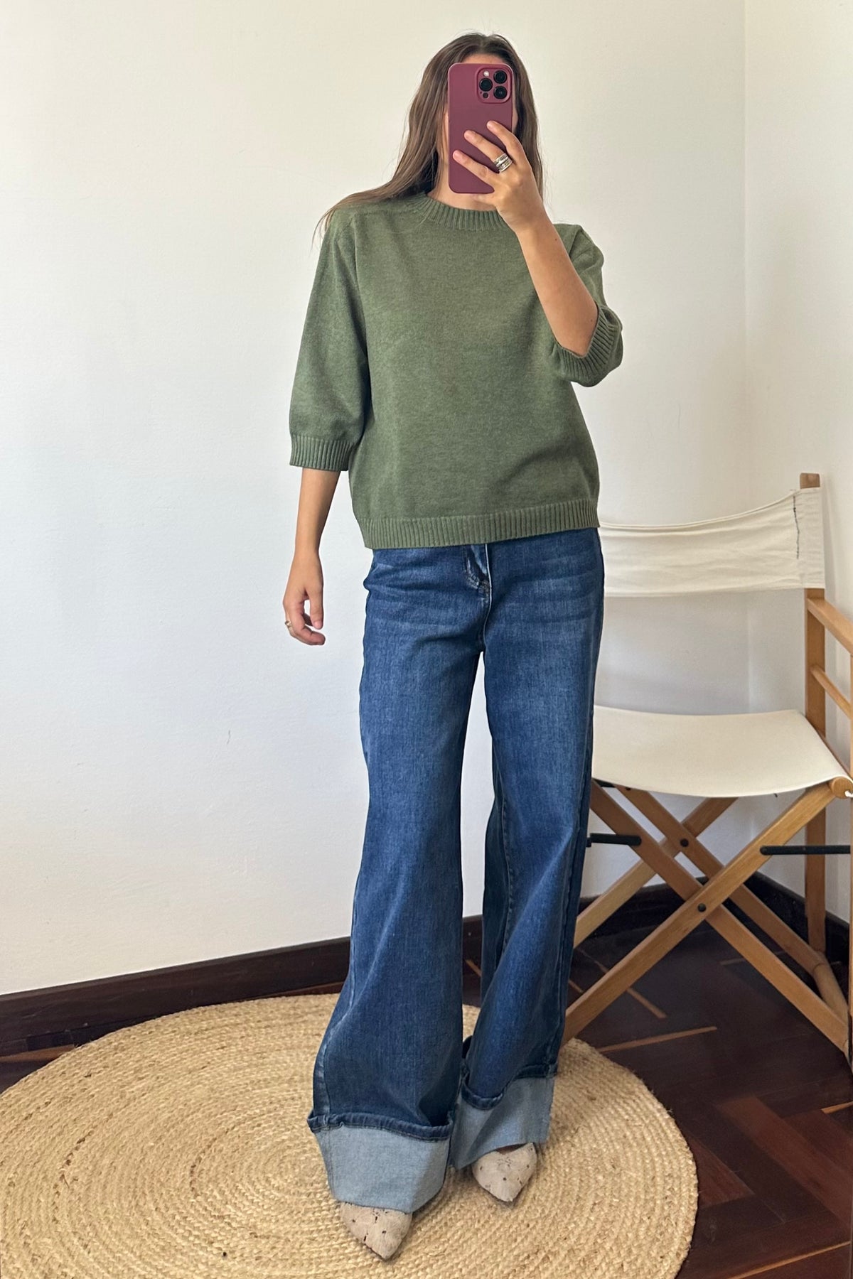 PULLOVER in morbida viscosa VERDE