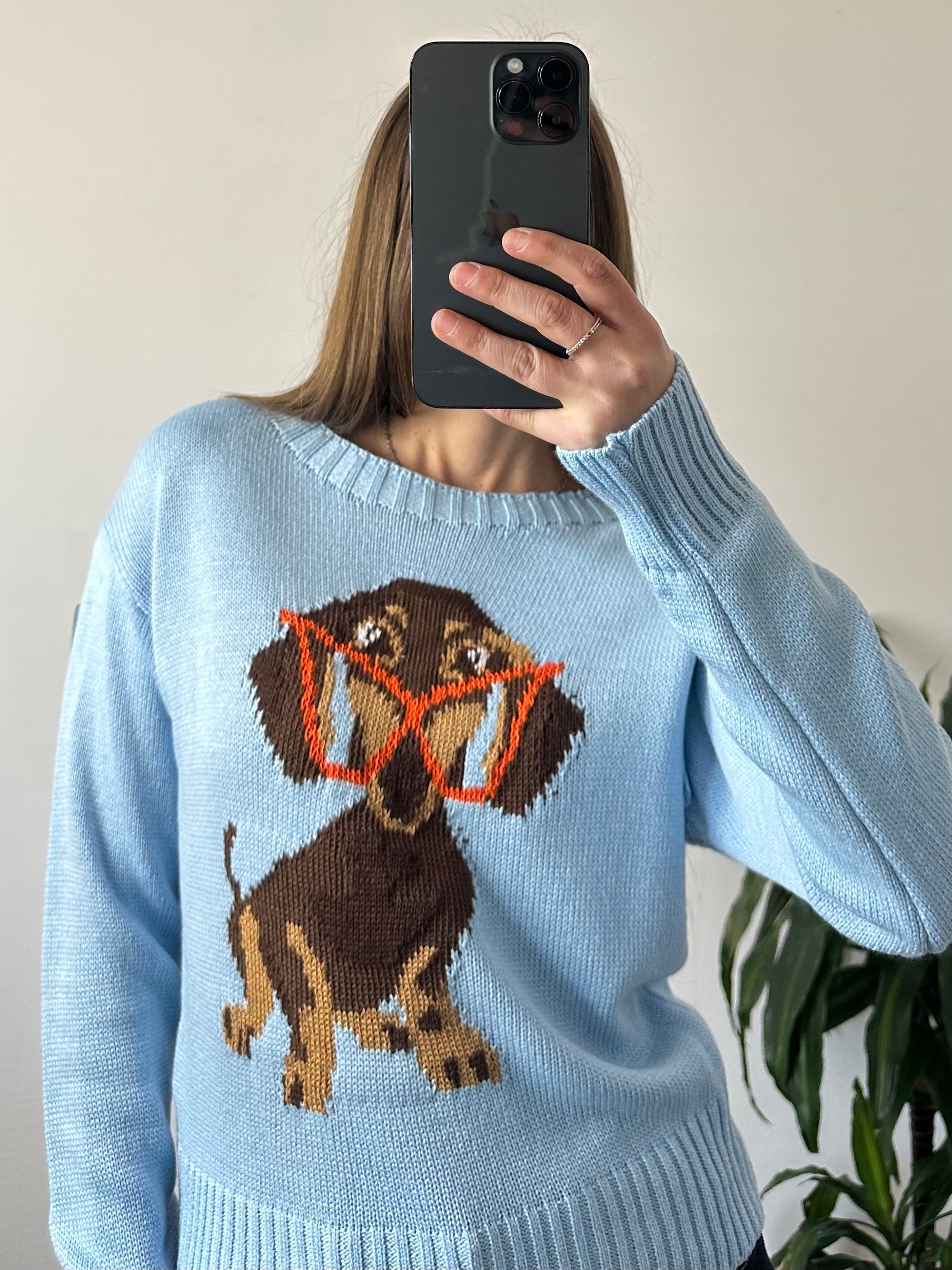 PULLOVER DOG AZZURRO