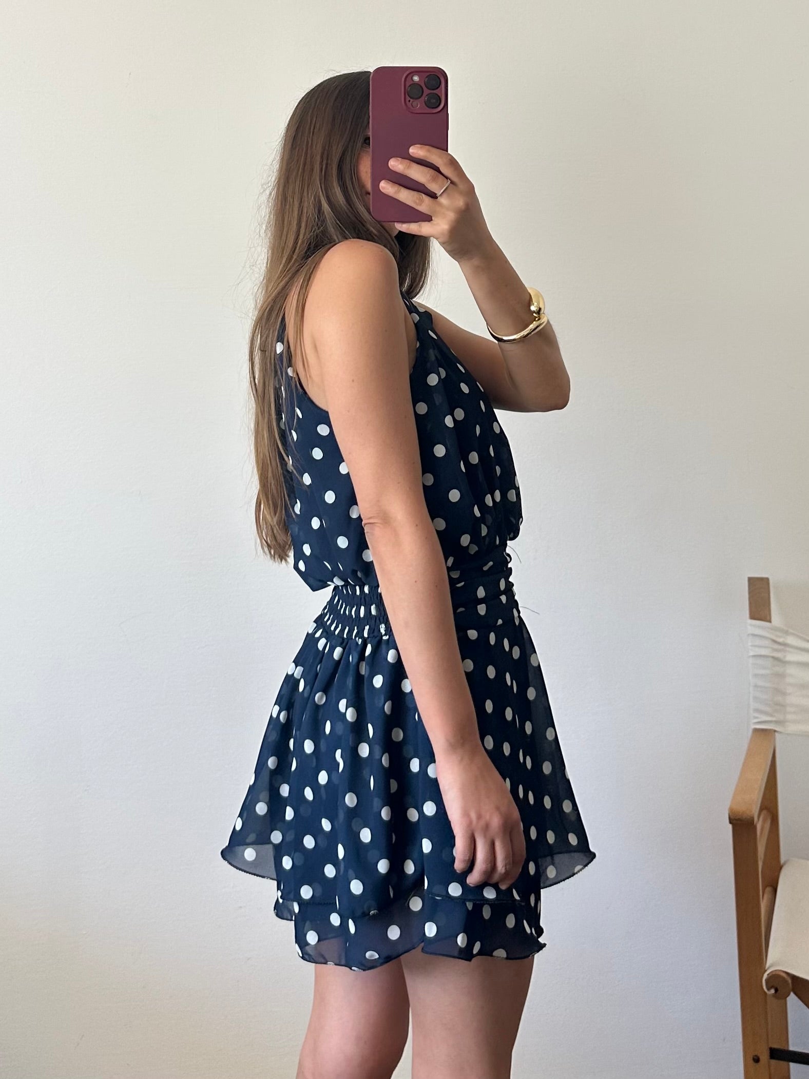 ABITO Pois SCOLLO all’americana blu-bianco
