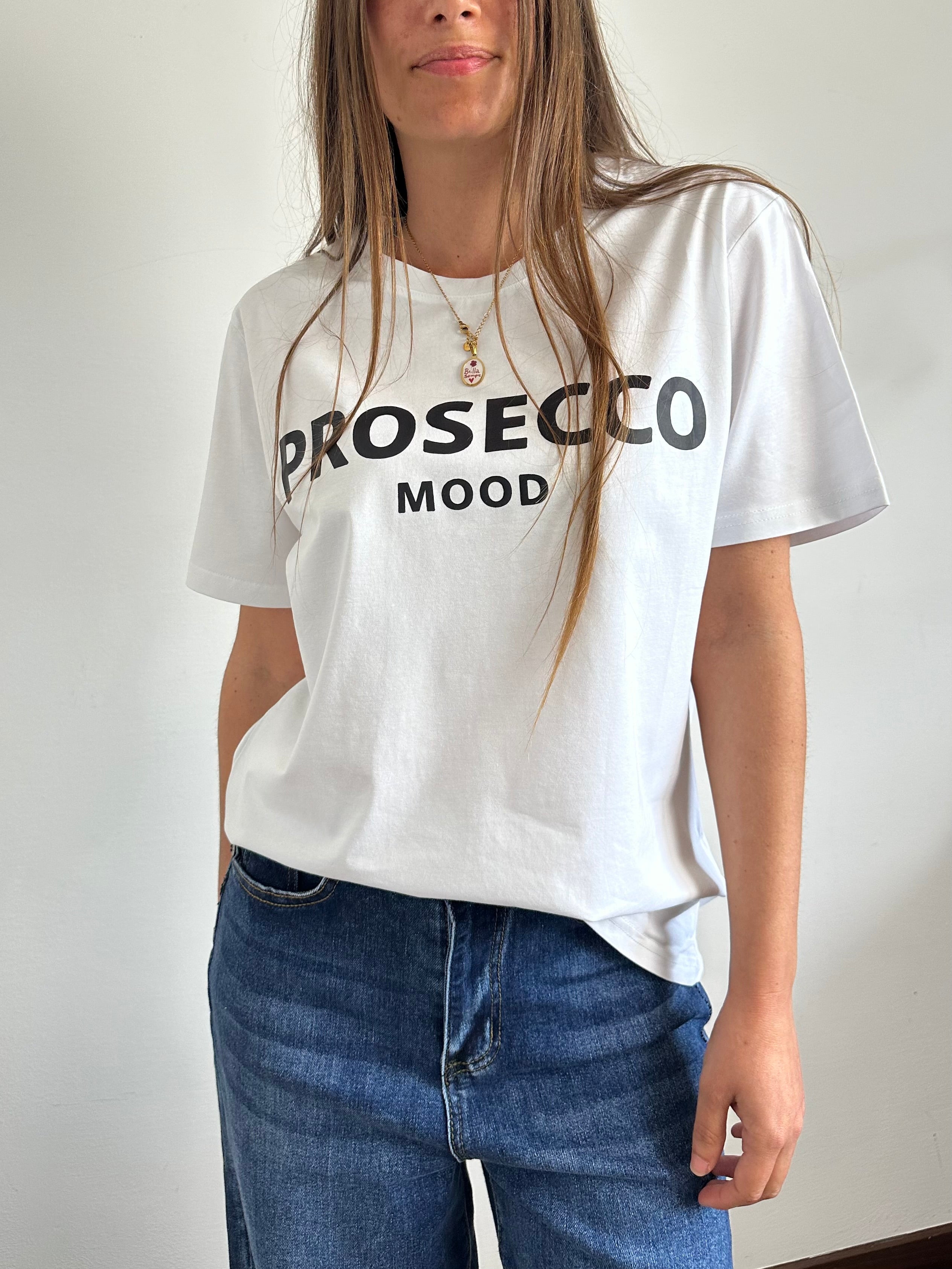 T-shirt in cotone “ prosecco mood”