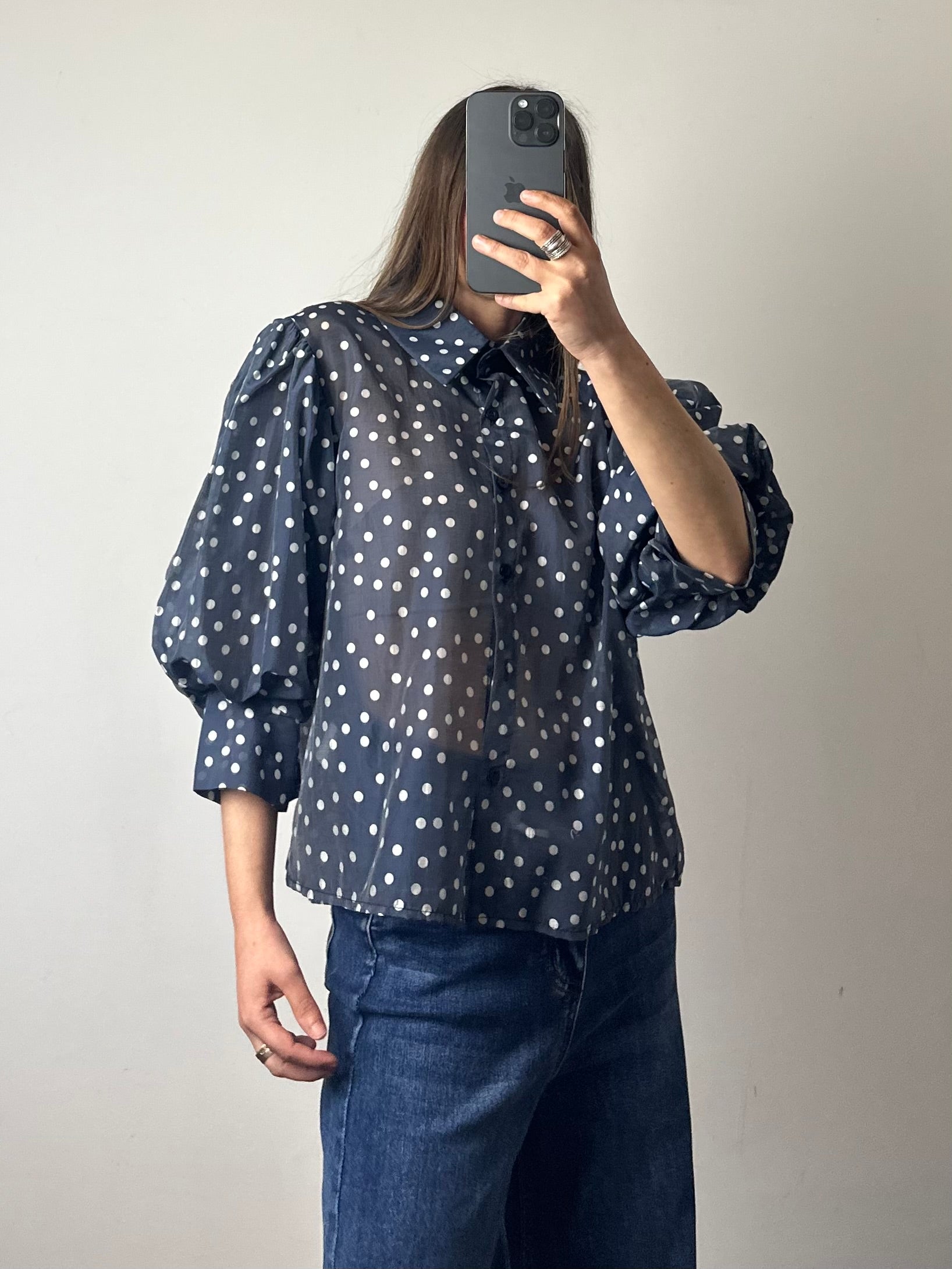 CAMICIA velata a pois