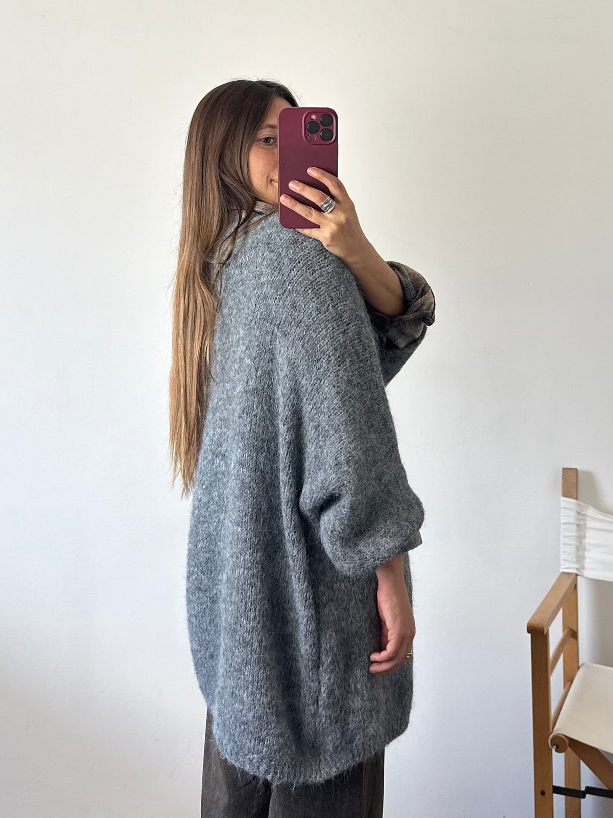 CARDIGAN misto LANA GRIGIO