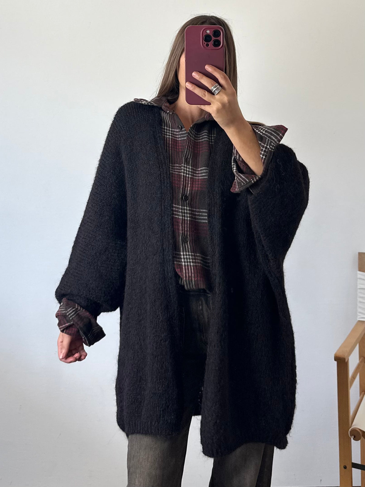 CAMICIA in cotone CIOCCOLATO-ROSSO