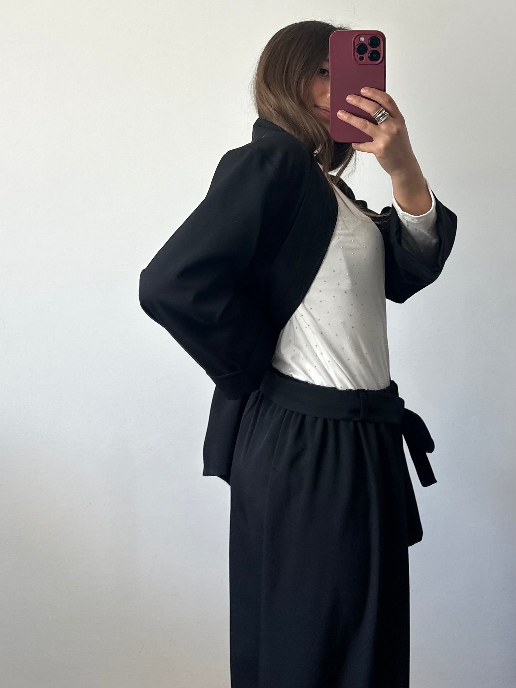 COORDINATO KIMONO NERO