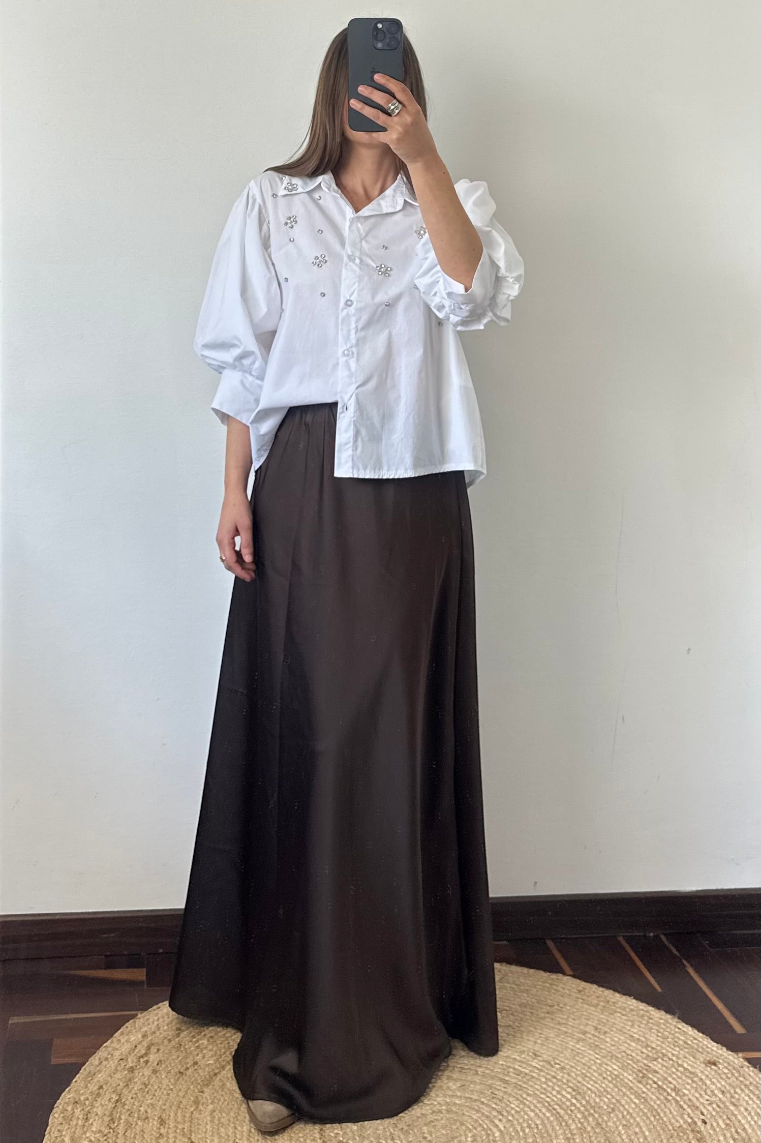 Camicia Swarovski bianca