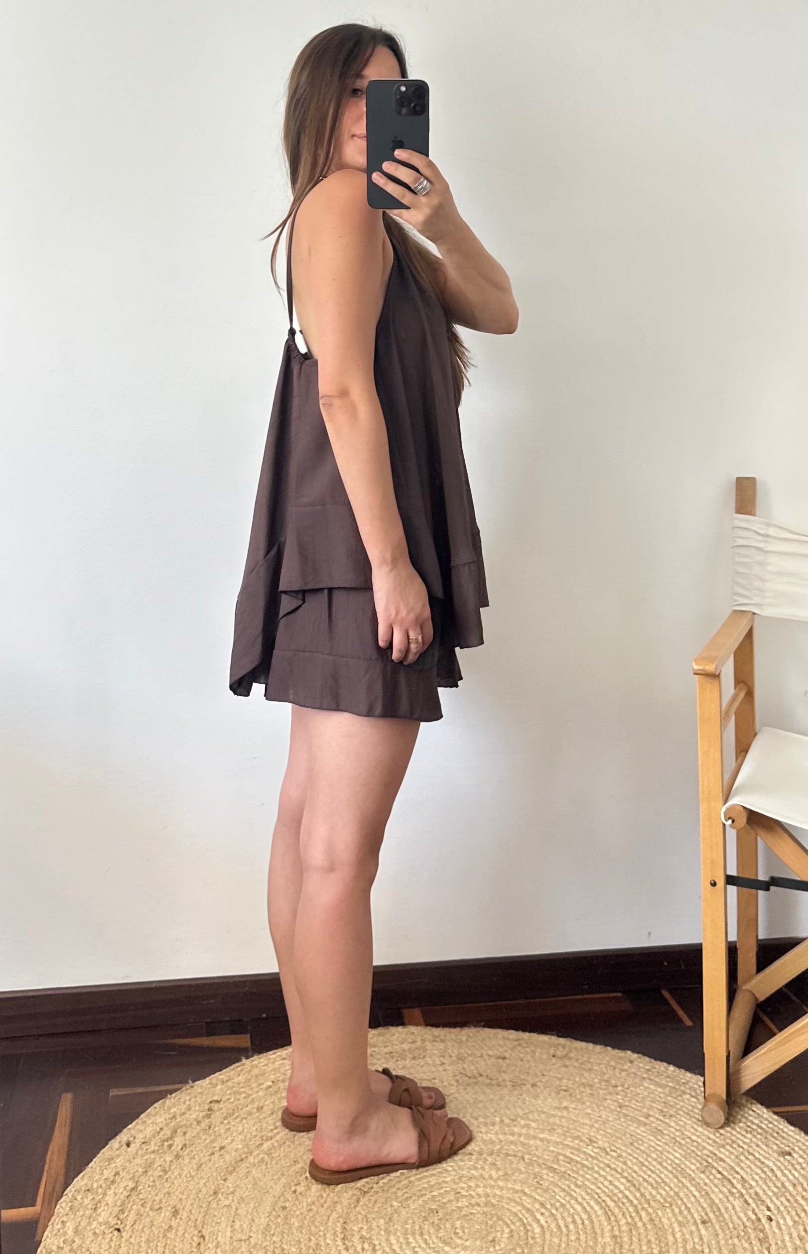 COORDINATO SHORTS cioccolato