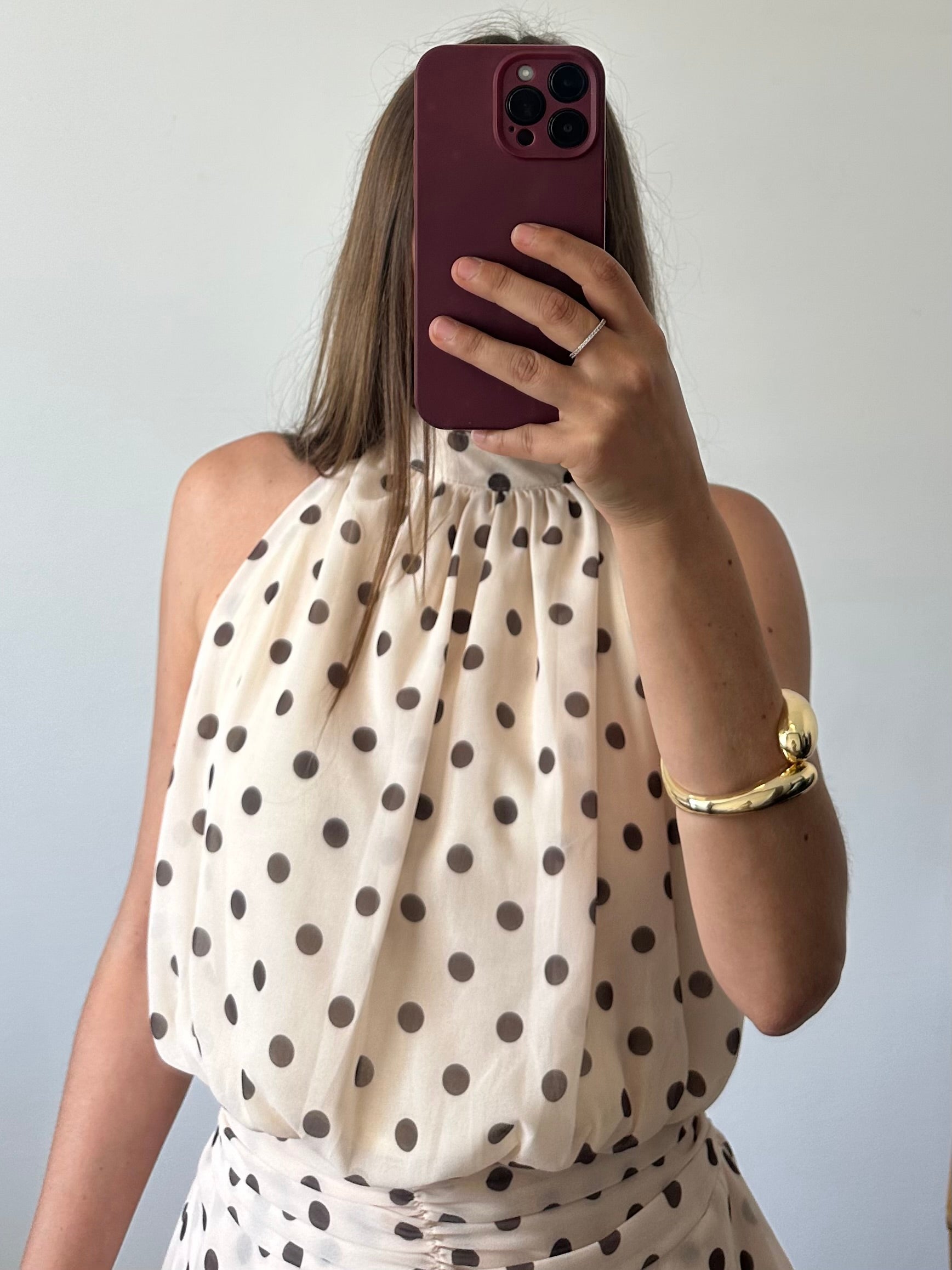 ABITO Pois SCOLLO ALL’AMERICANA panna-marrone