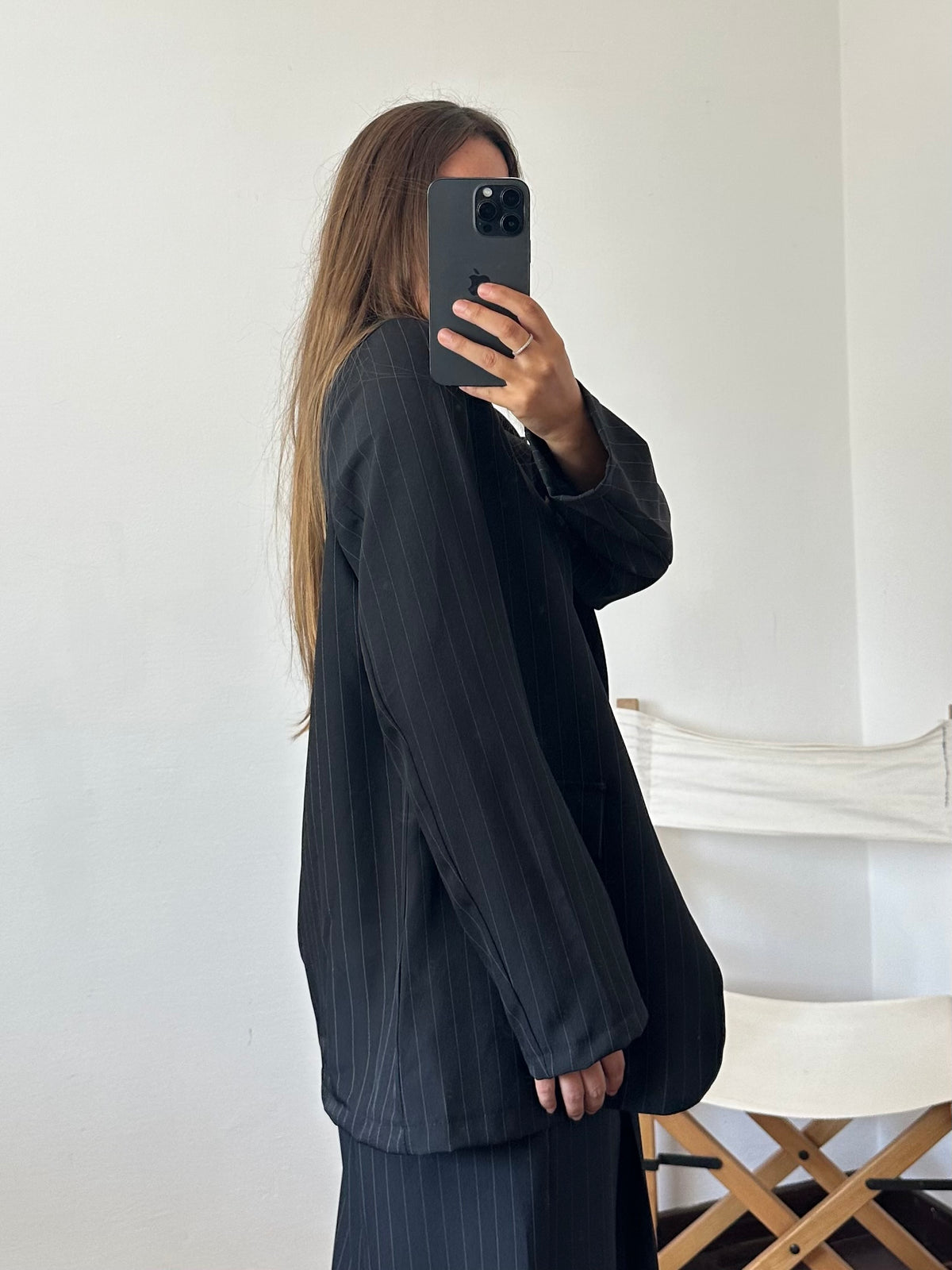 COORDINATO GESSATO con PINCE NERO