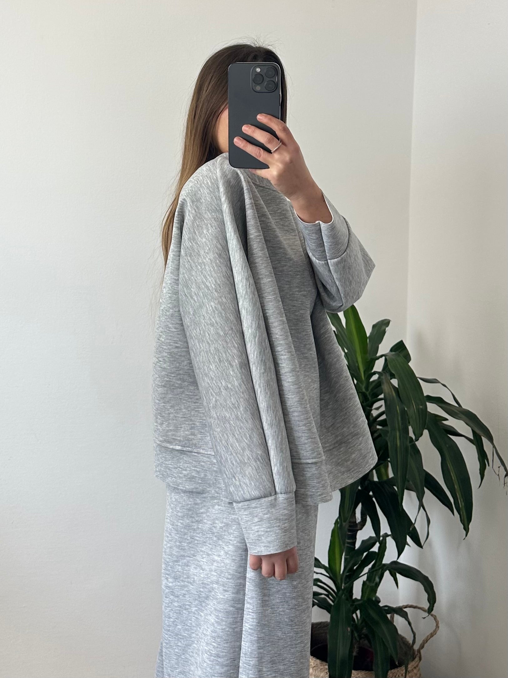 FELPA PUNTO MILANO GRIGIA