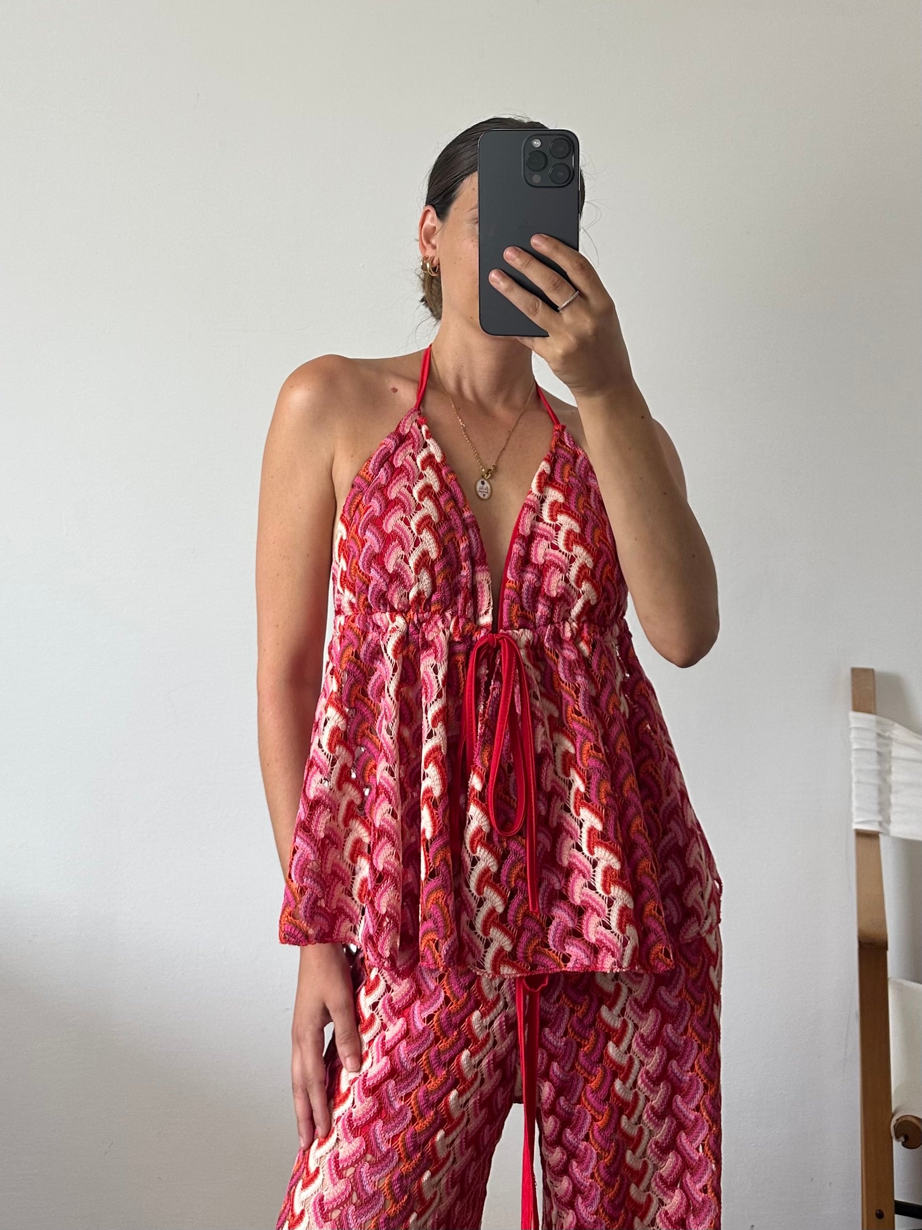 Top summer fucsia-rosso