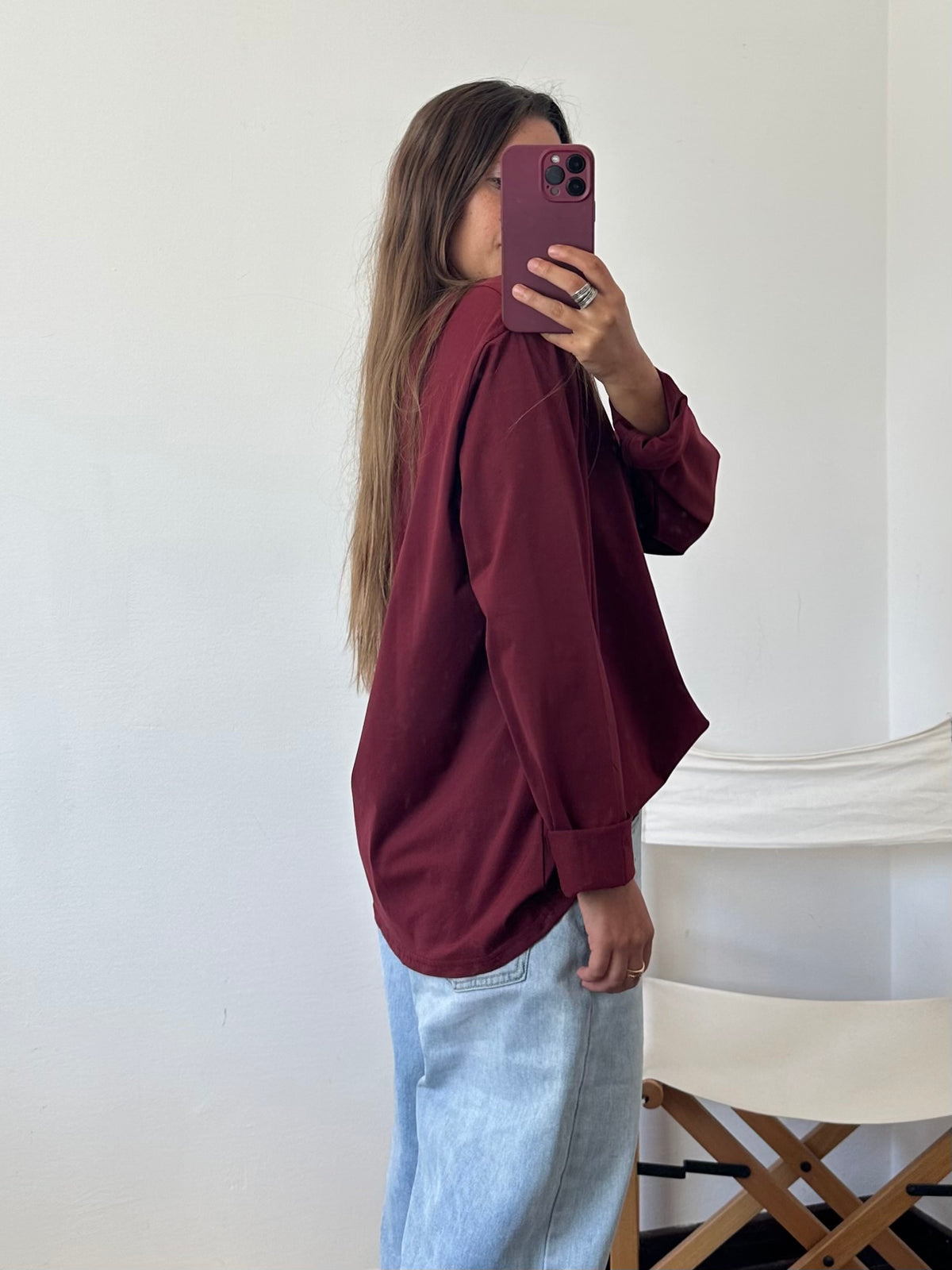 MAGLIA in COTONE BORDEAUX