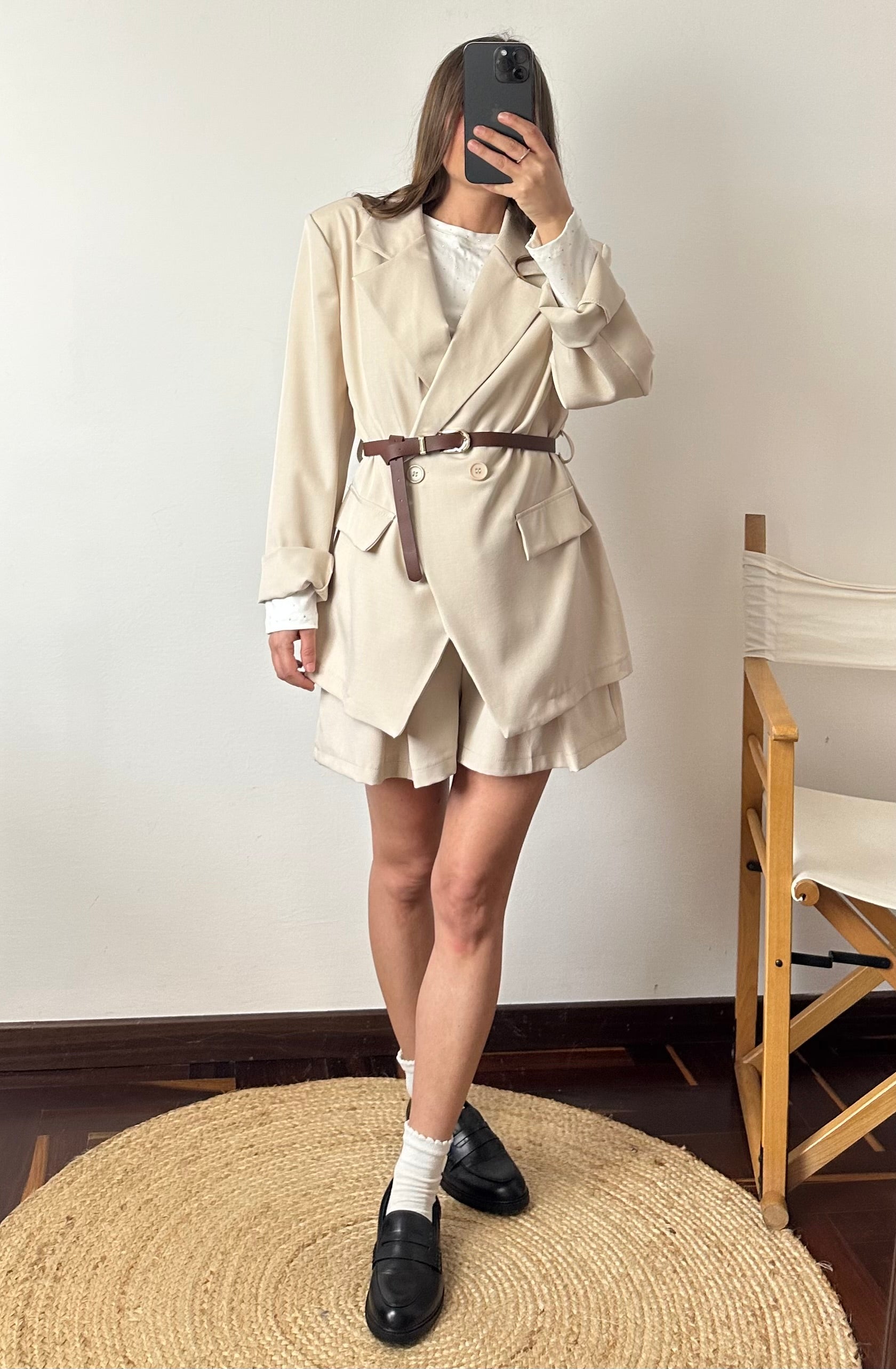 COORDINATO SHORTS BEIGE