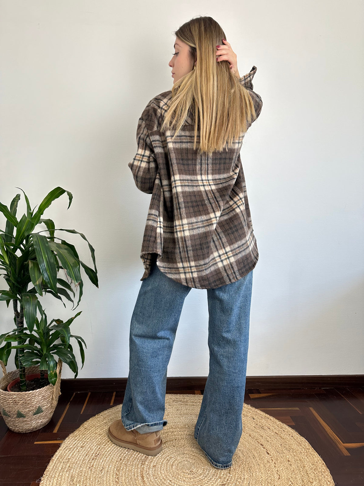 CAMICIA PELOSA COTONE MARRONE