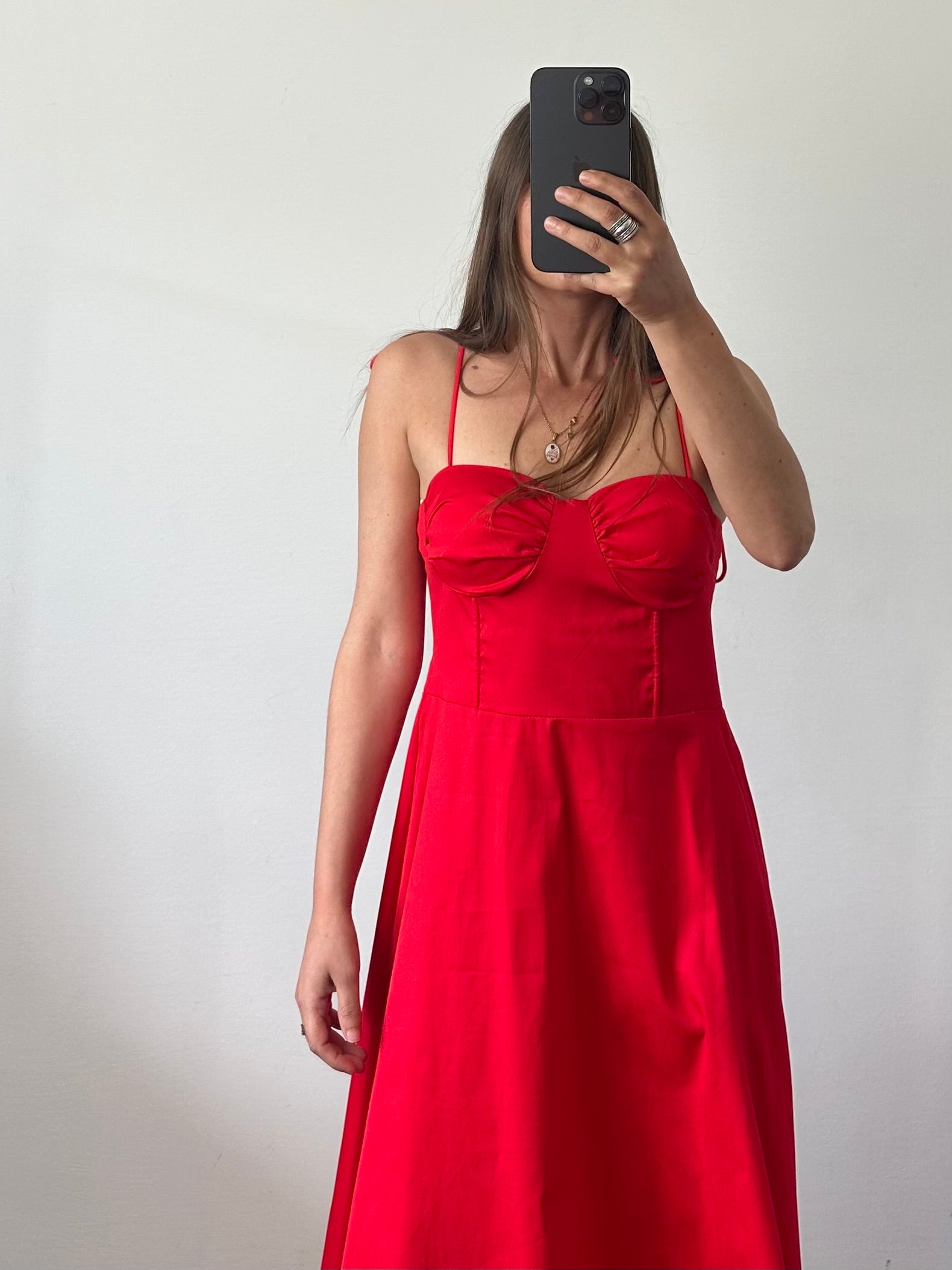 ABITO portofino in cotone rosso