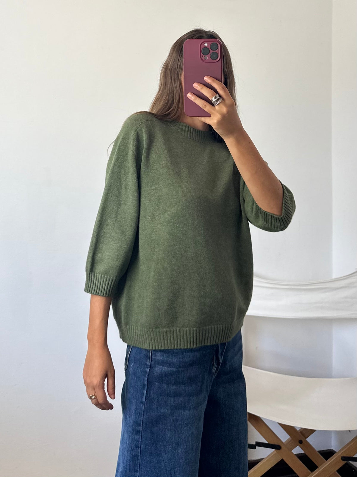 PULLOVER in morbida viscosa VERDE