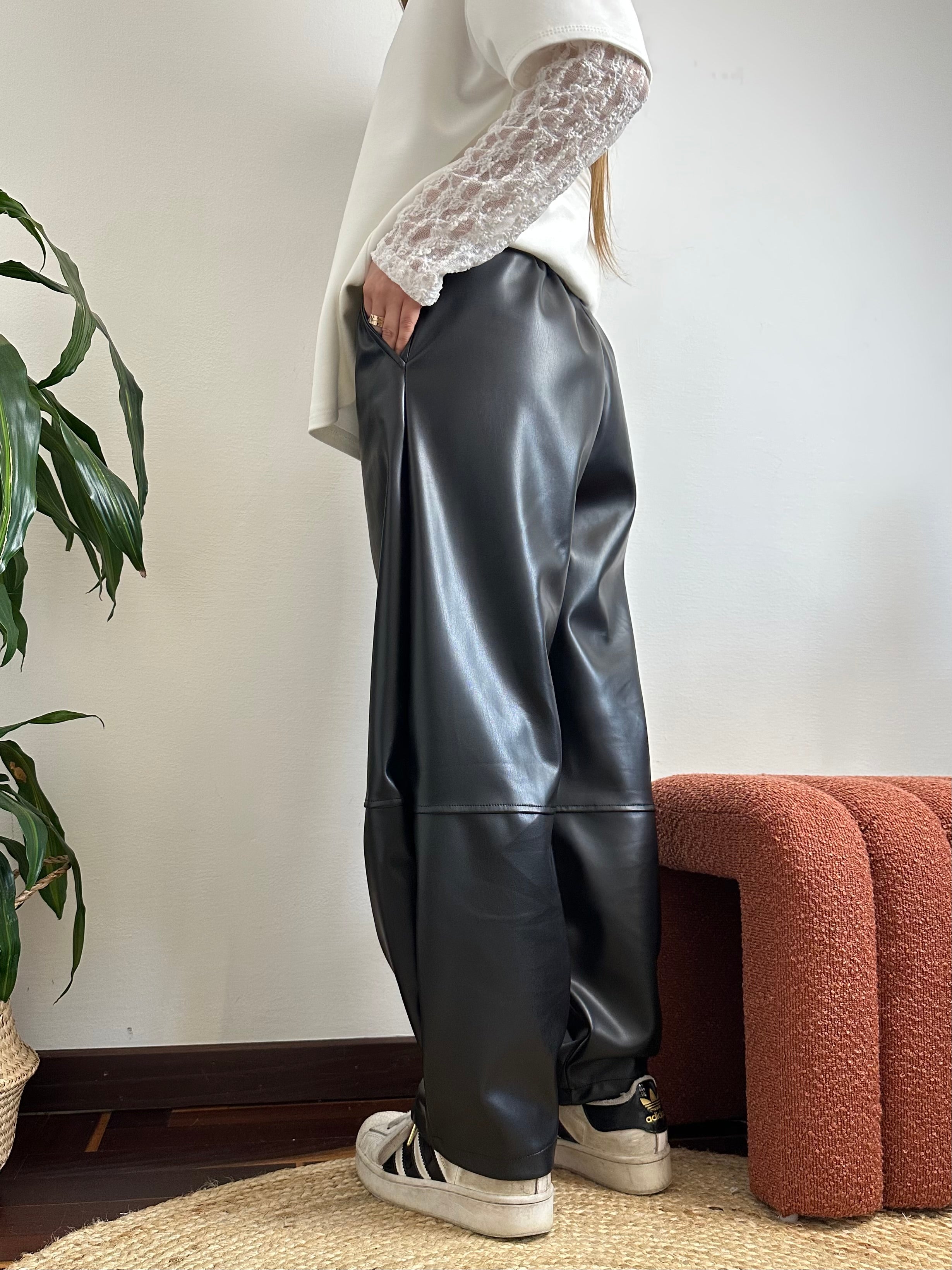 PANTALONE ECopelle Barrel nero