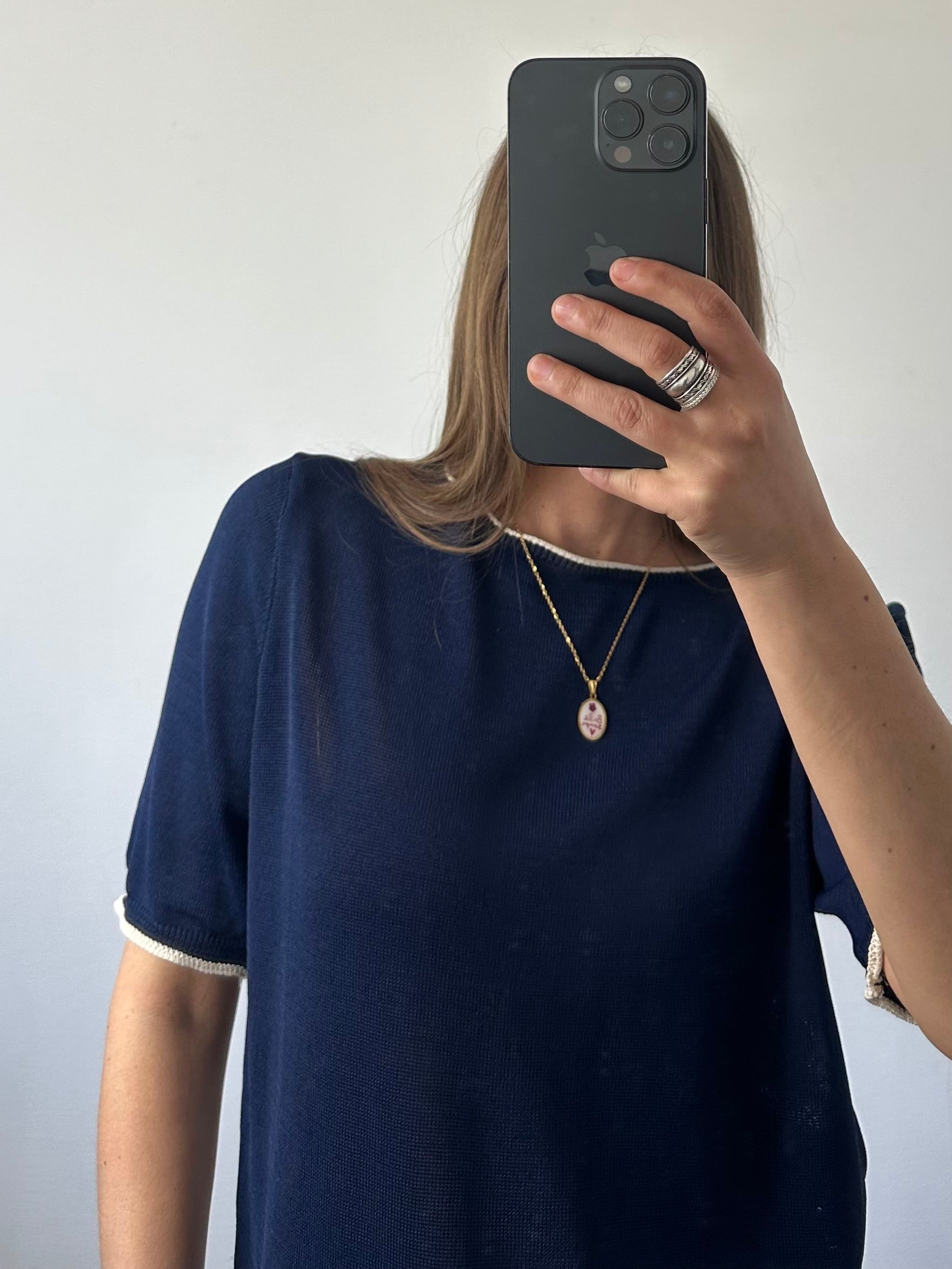 Maglia in morbida viscosa blu