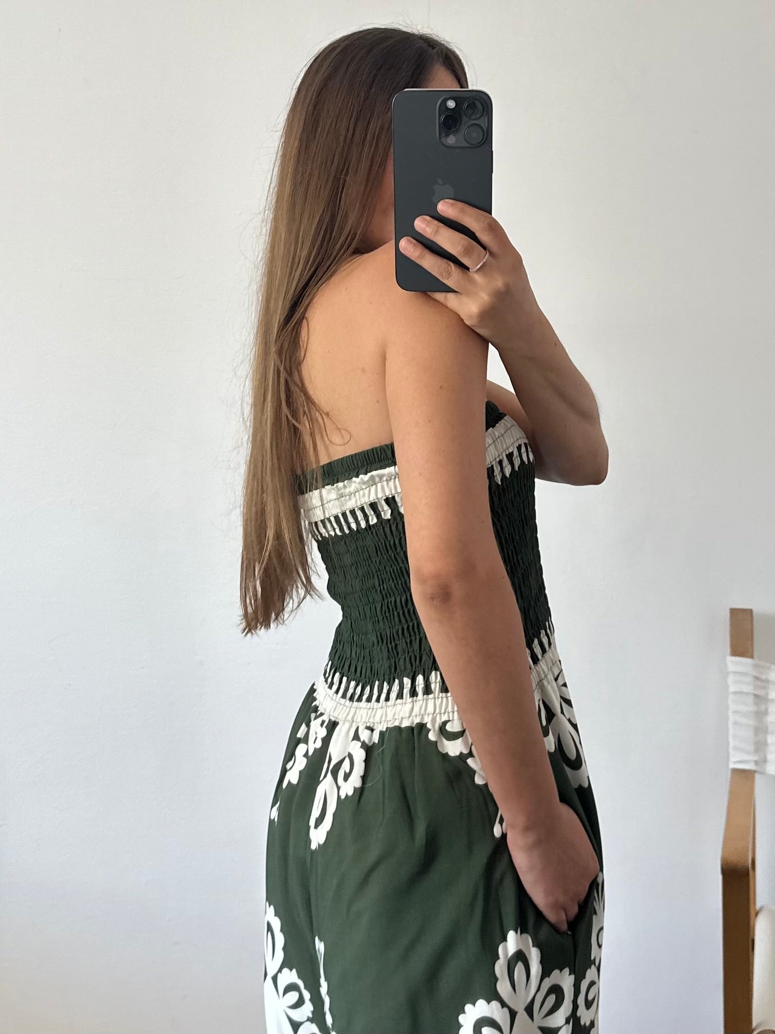 JUMPSUIT 100% VISCOSA STAMPA ETNICA verde