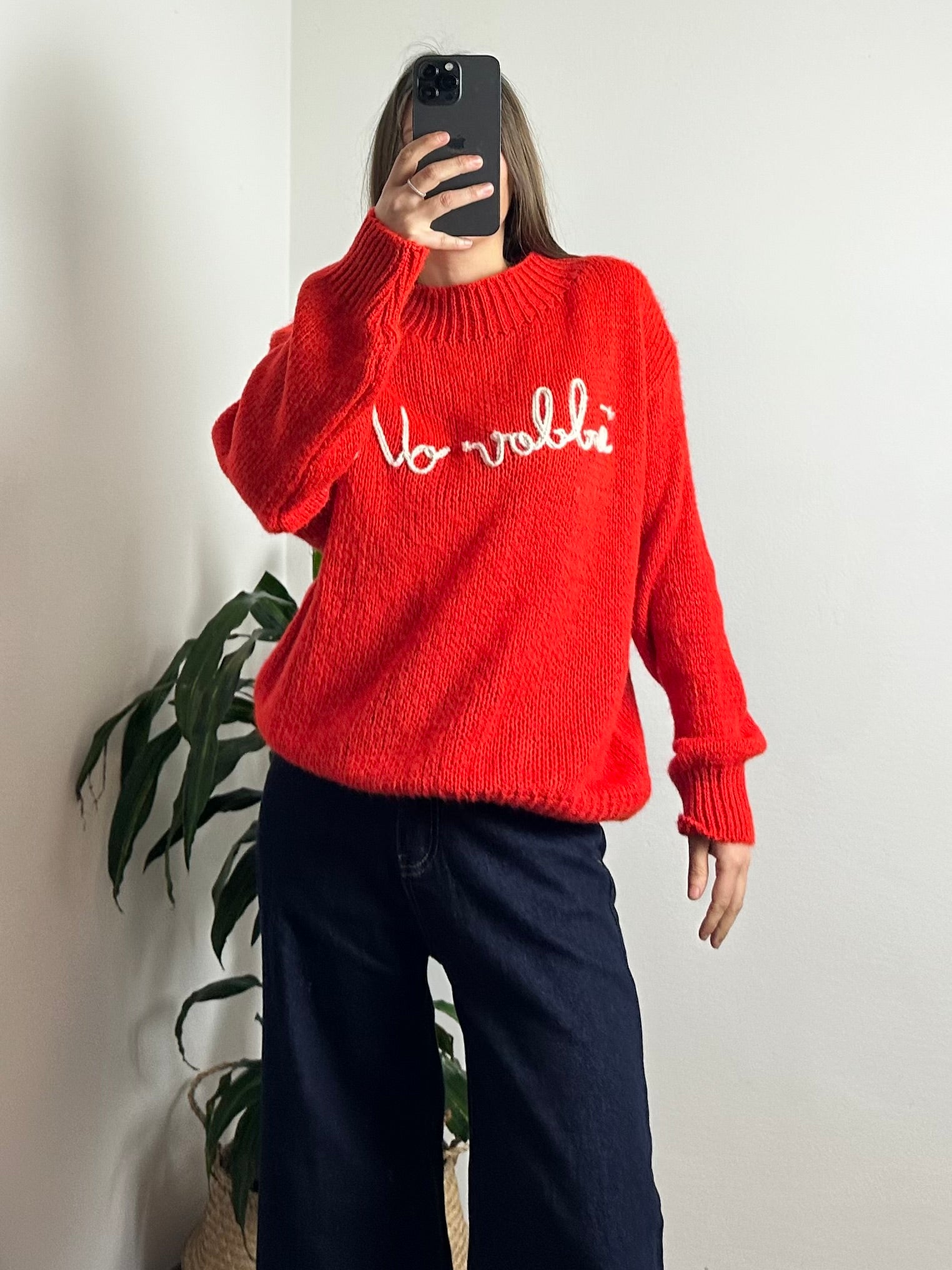MAGLIONE “ No vabbè “ ROSSO