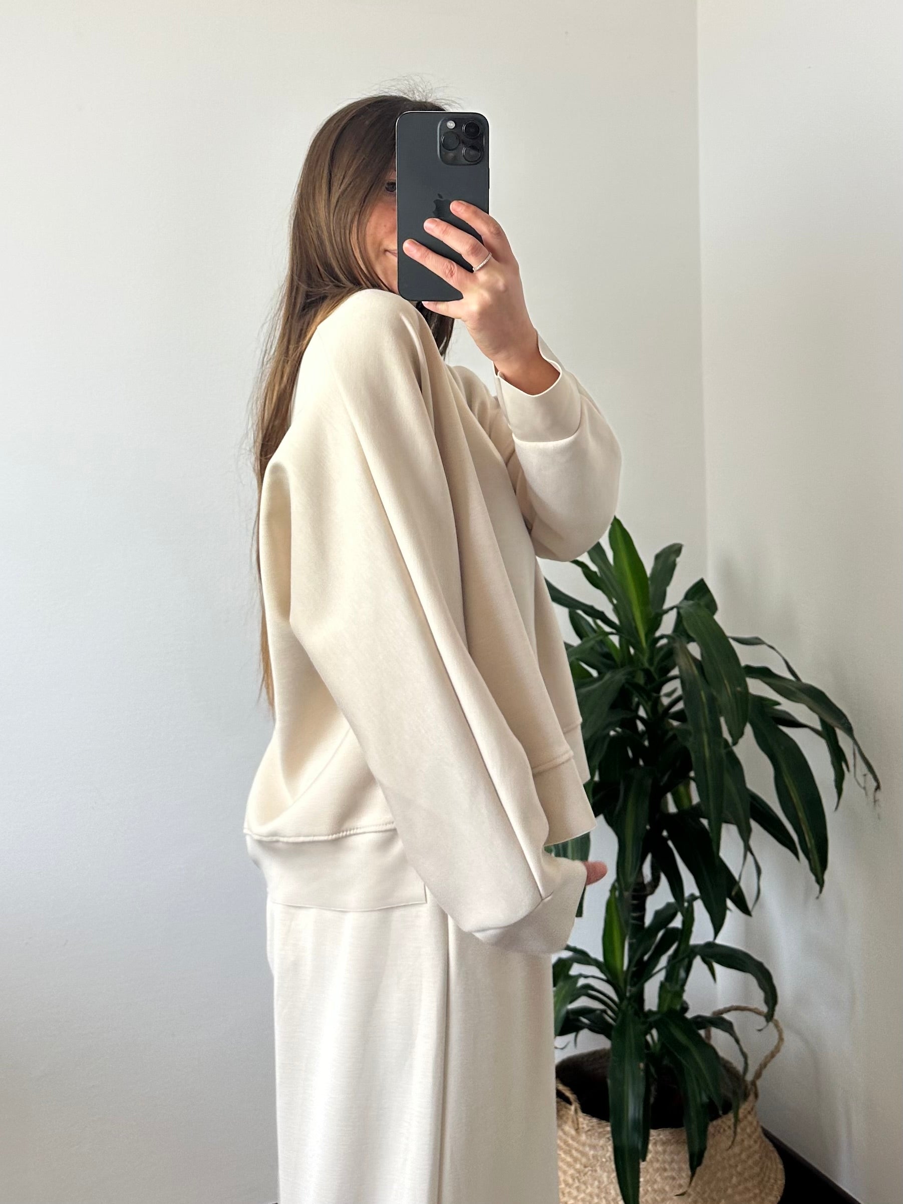 FELPA PUNTO MILANO BEIGE