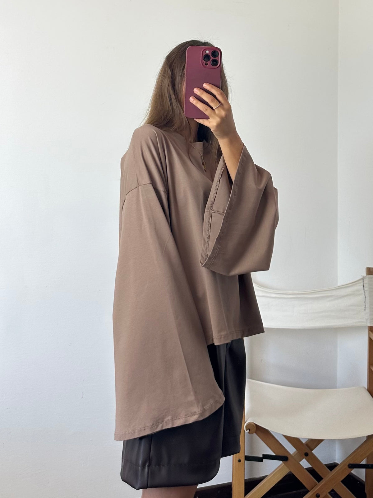 MAGLIA COTONE manica larga BEIGE