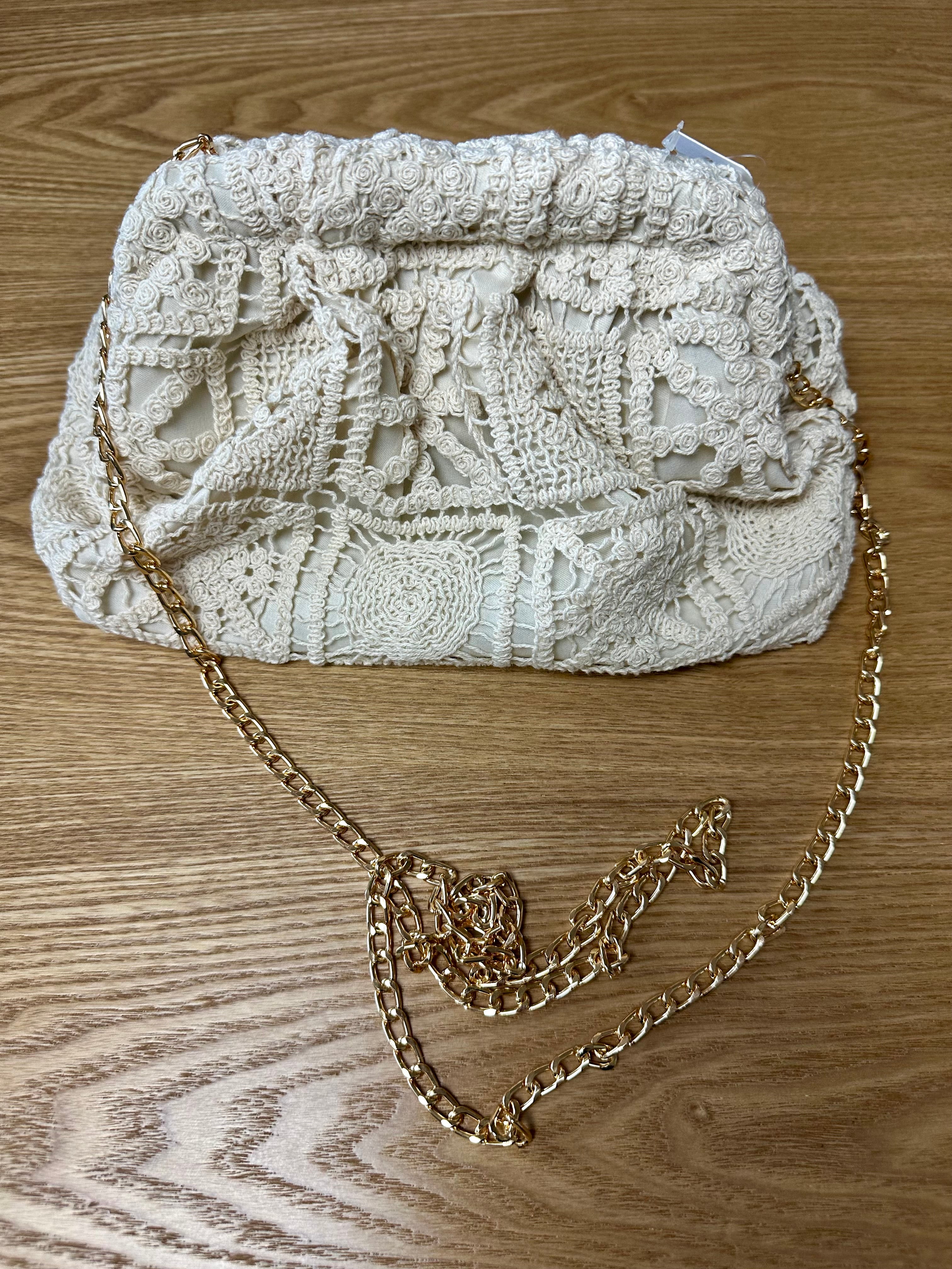 BORSA pasticcino crochet panna