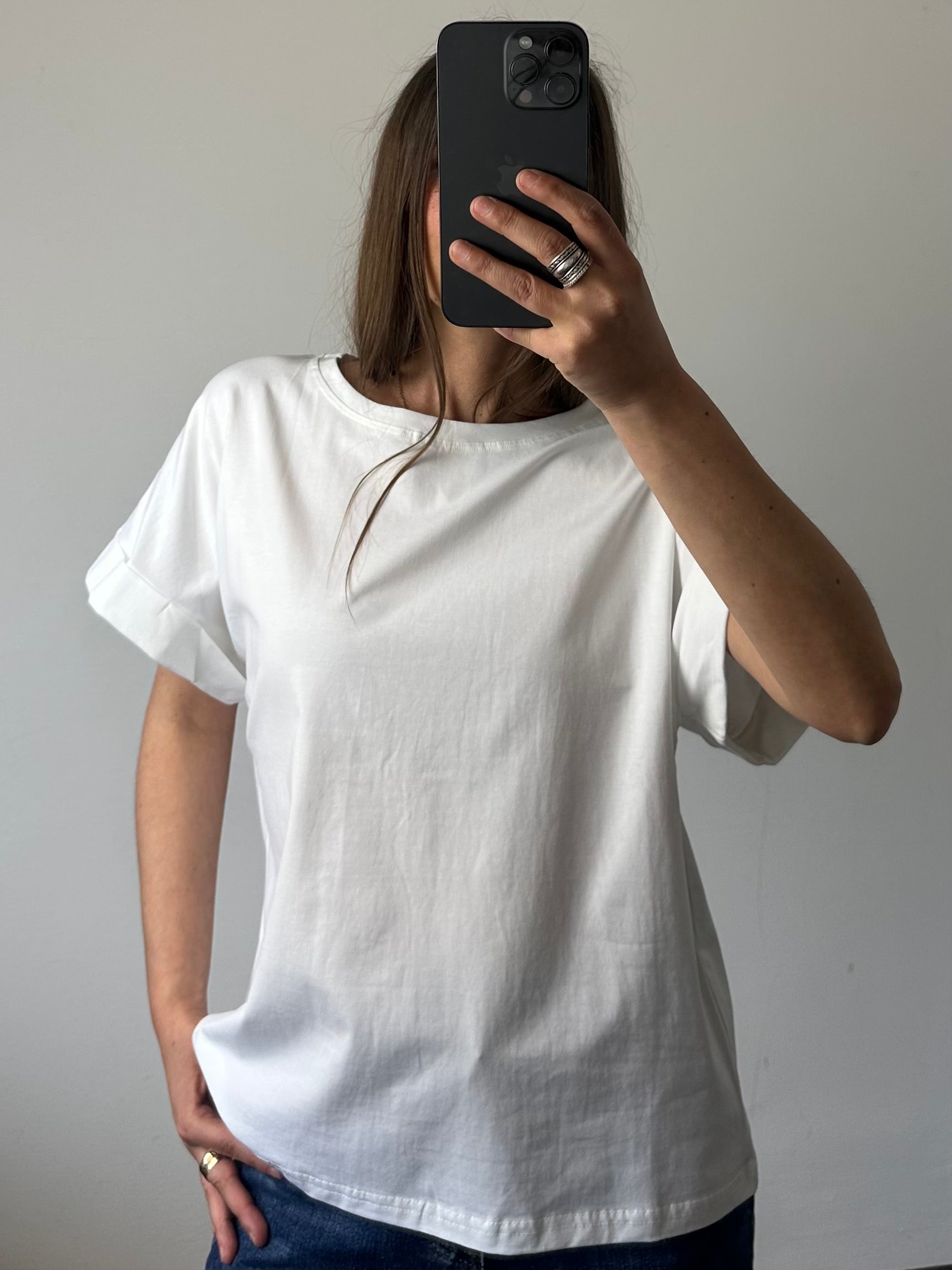 T-shirt in cotone bianca