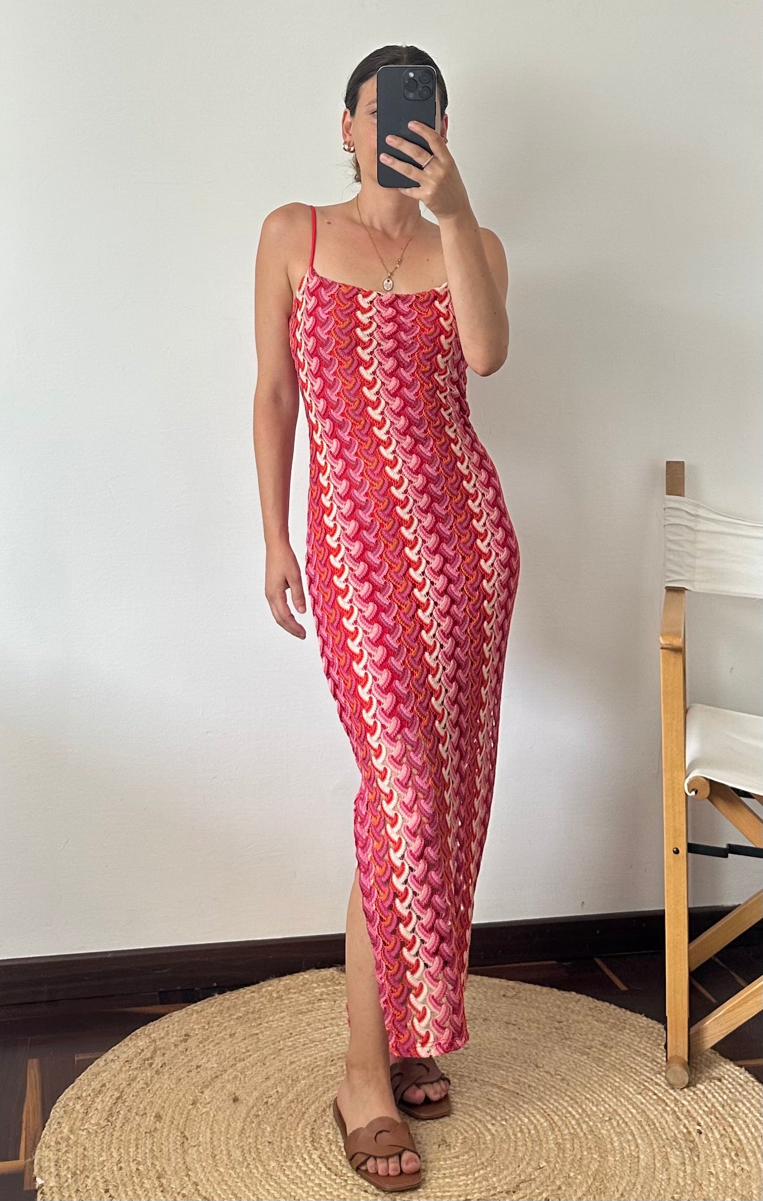 ABITO lungo summer fucsia