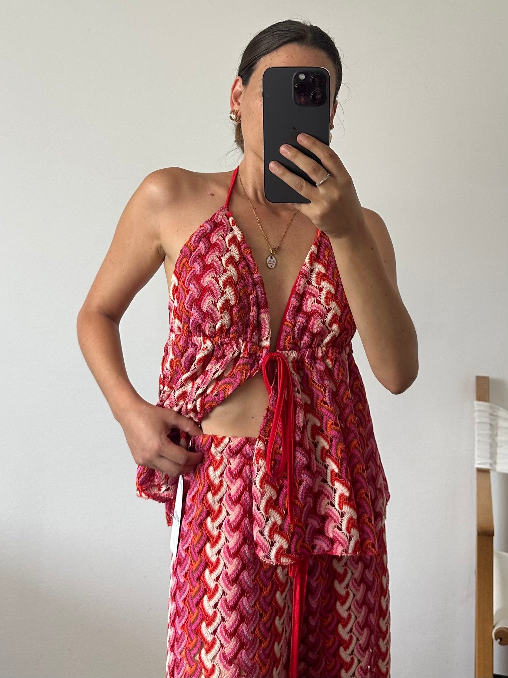 Top summer fucsia-rosso
