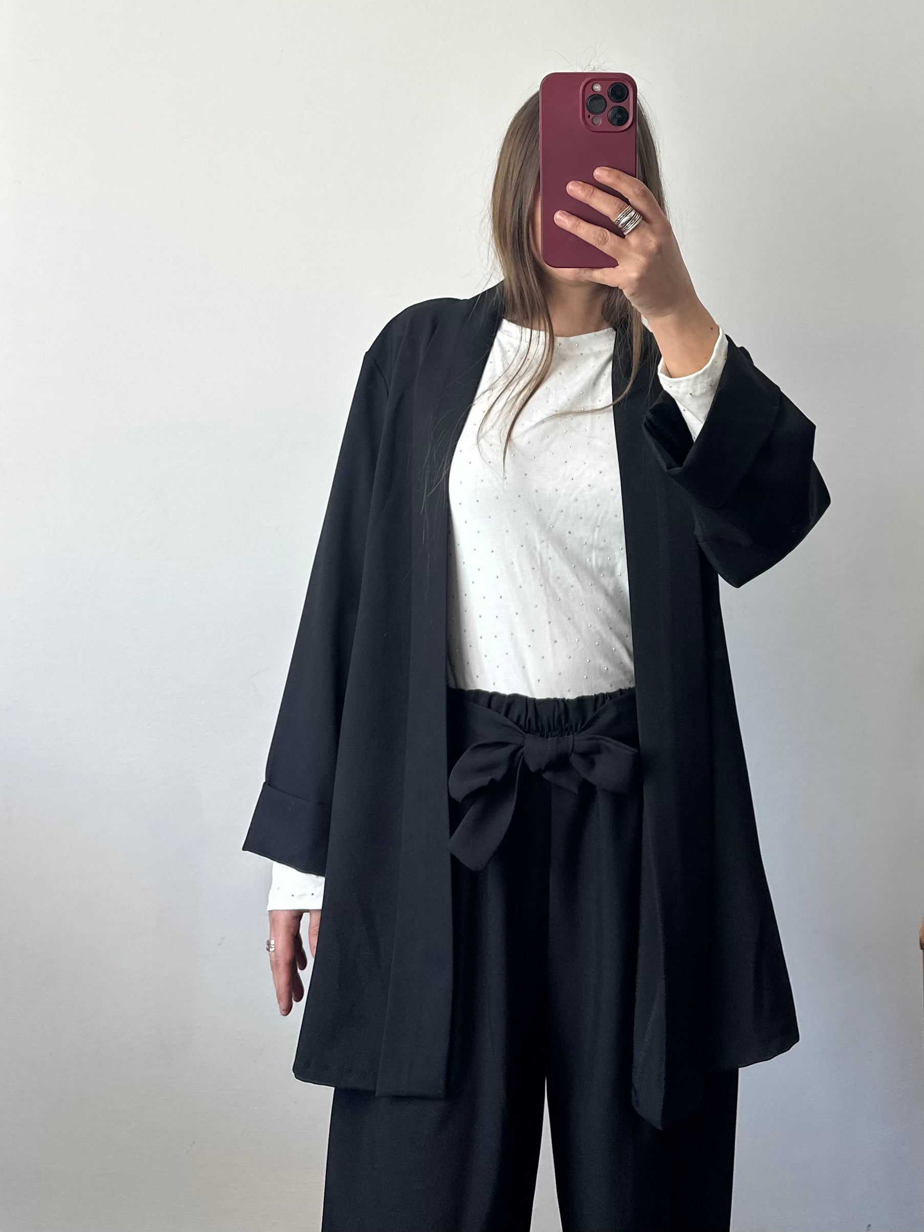 COORDINATO KIMONO NERO