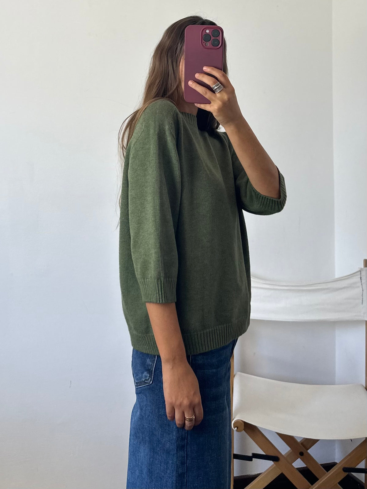 PULLOVER in morbida viscosa VERDE