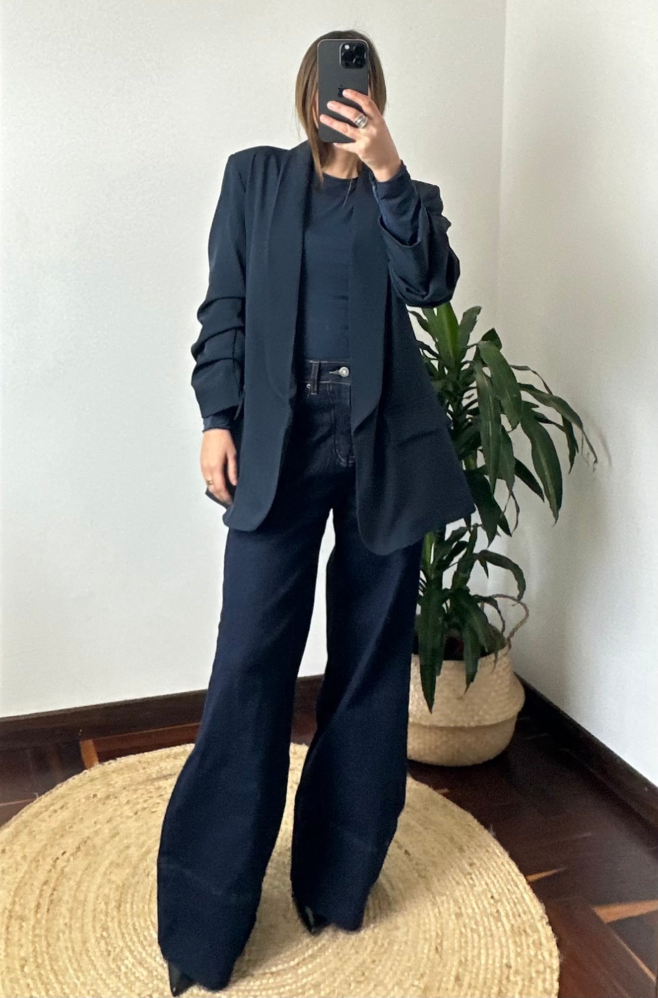 MAGLIA misto CASHMERE GIROCOLLO BLU NOTTE
